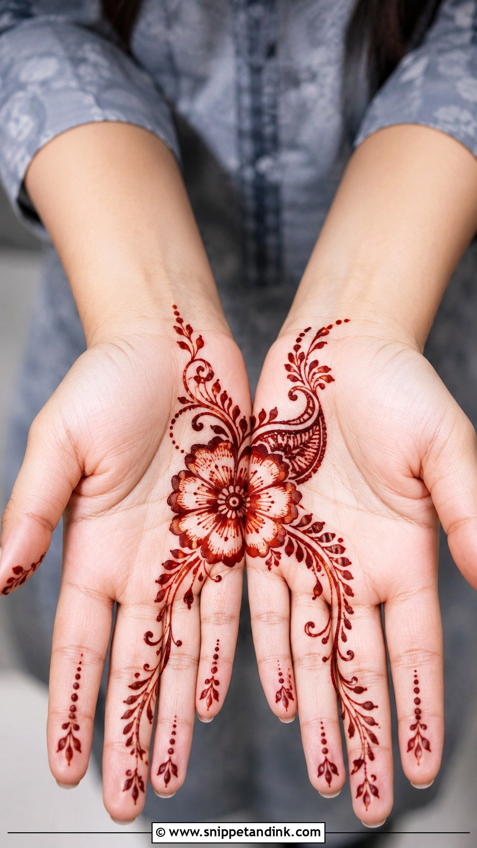 Simple Arabic Front Hand Mehndi Design - Snippet and Ink - 35 Latest Arabic Front Hand Mehndi Designs