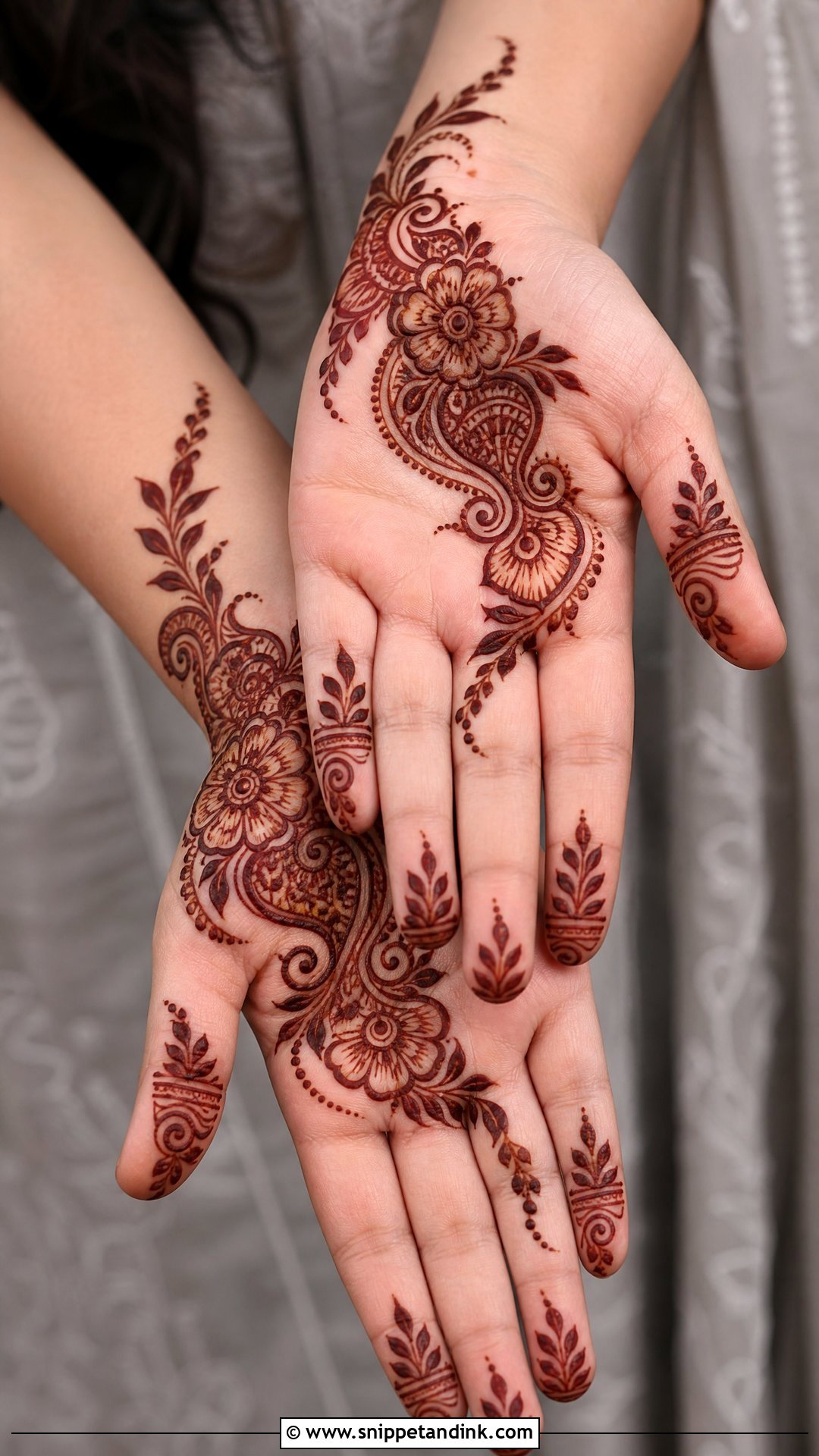 Simple Arabic Front Hand Mehndi Design - Snippet and Ink - 35 Simple Easy Front Hand Mehndi Designs