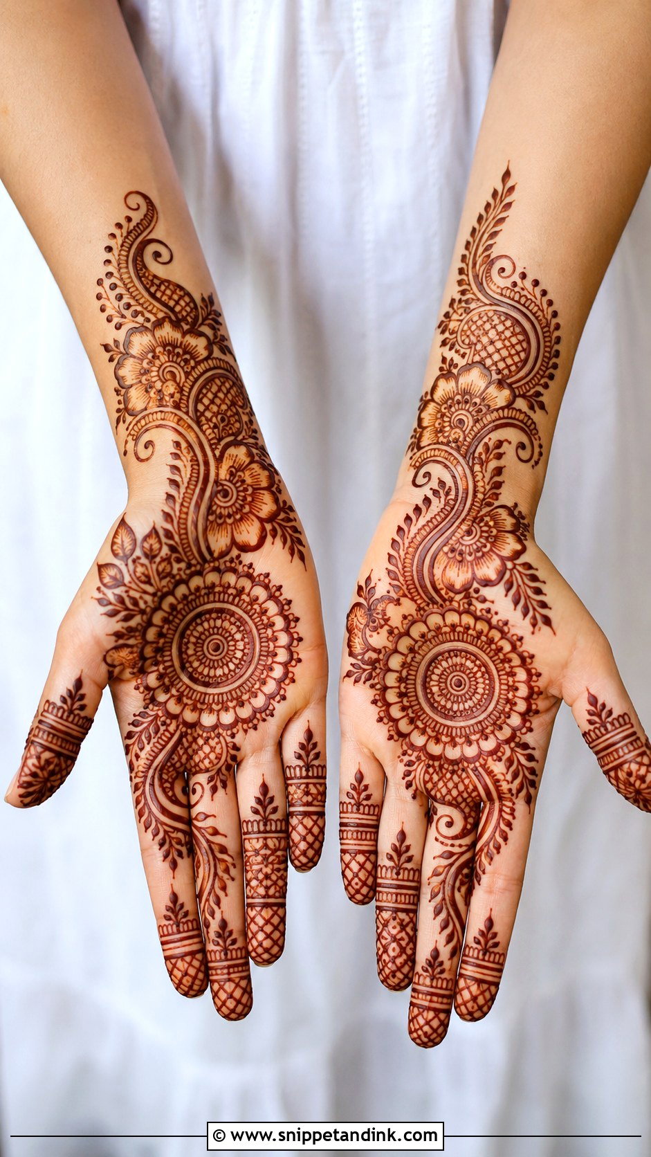 Simple Arabic Indo Arabic Front Hand Mehndi Design - Snippet and Ink - 35 Simple Arabic Front Hand Mehndi Designs
