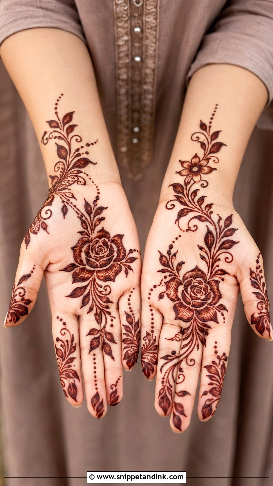 Simple Arabic Mandala Front Hand Mehndi Design - Snippet and Ink - 35 Simple Arabic Front Hand Mehndi Designs