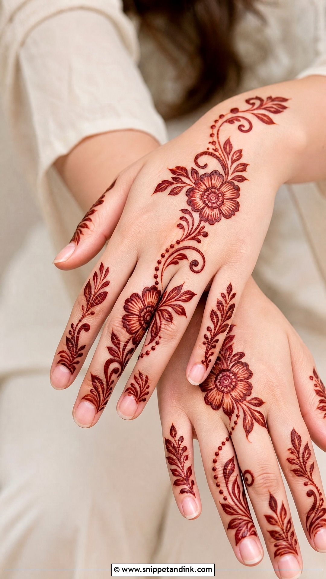 Simple Arabic Mehndi Design - Snippet and Ink - 35 Arabic Mehndi Designs
