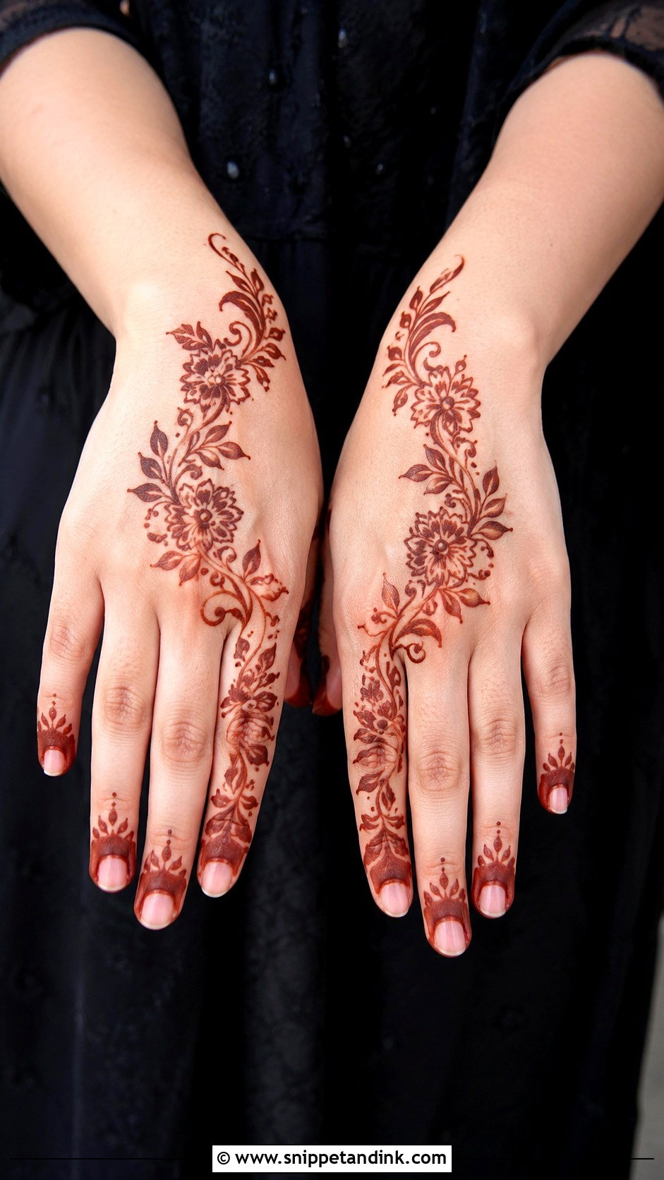 Simple Arabic Mehndi Design For Back Hand - Snippet and Ink - 35 Simple Arabic Mehndi Designs