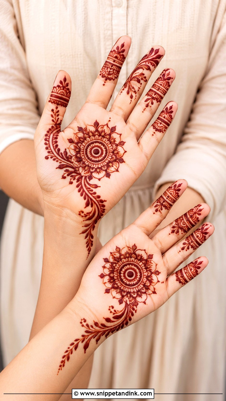 Simple Arabic Mehndi Design For Front Hand - Snippet and Ink - 35 Simple Arabic Mehndi Designs