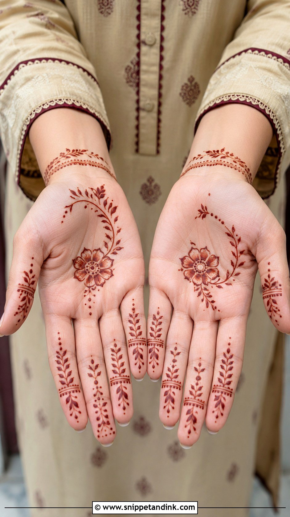 Simple Arabic Minimal Front Hand Mehndi Design - Snippet and Ink - 35 Simple Arabic Front Hand Mehndi Designs