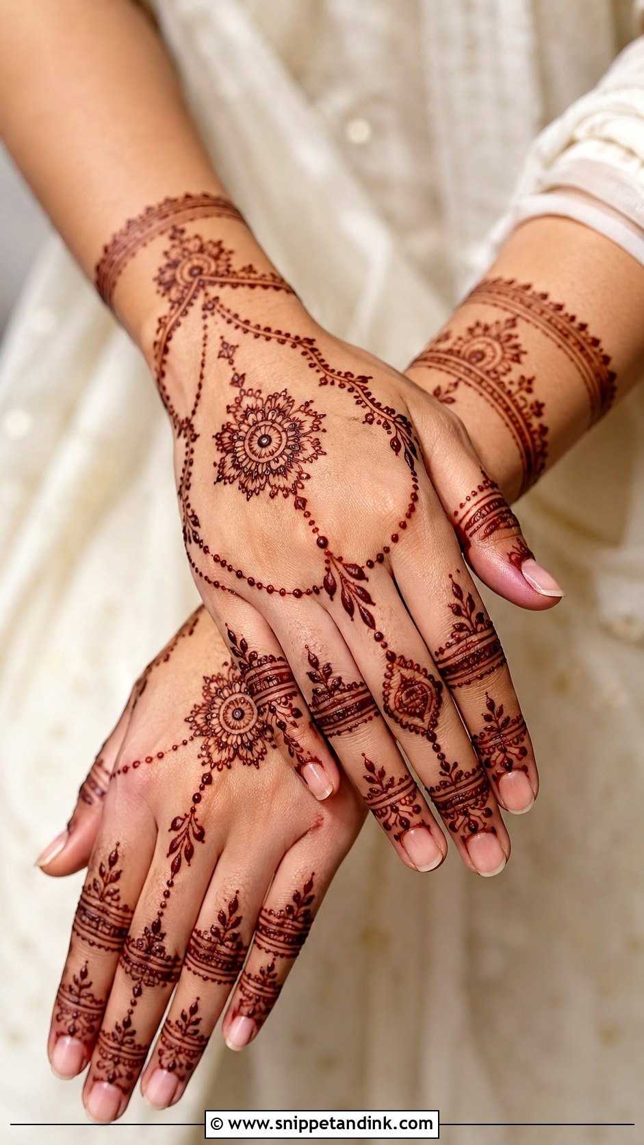Simple Arabic Ring Front Hand Mehndi Design - Snippet and Ink - 35 Simple Arabic Front Hand Mehndi Designs