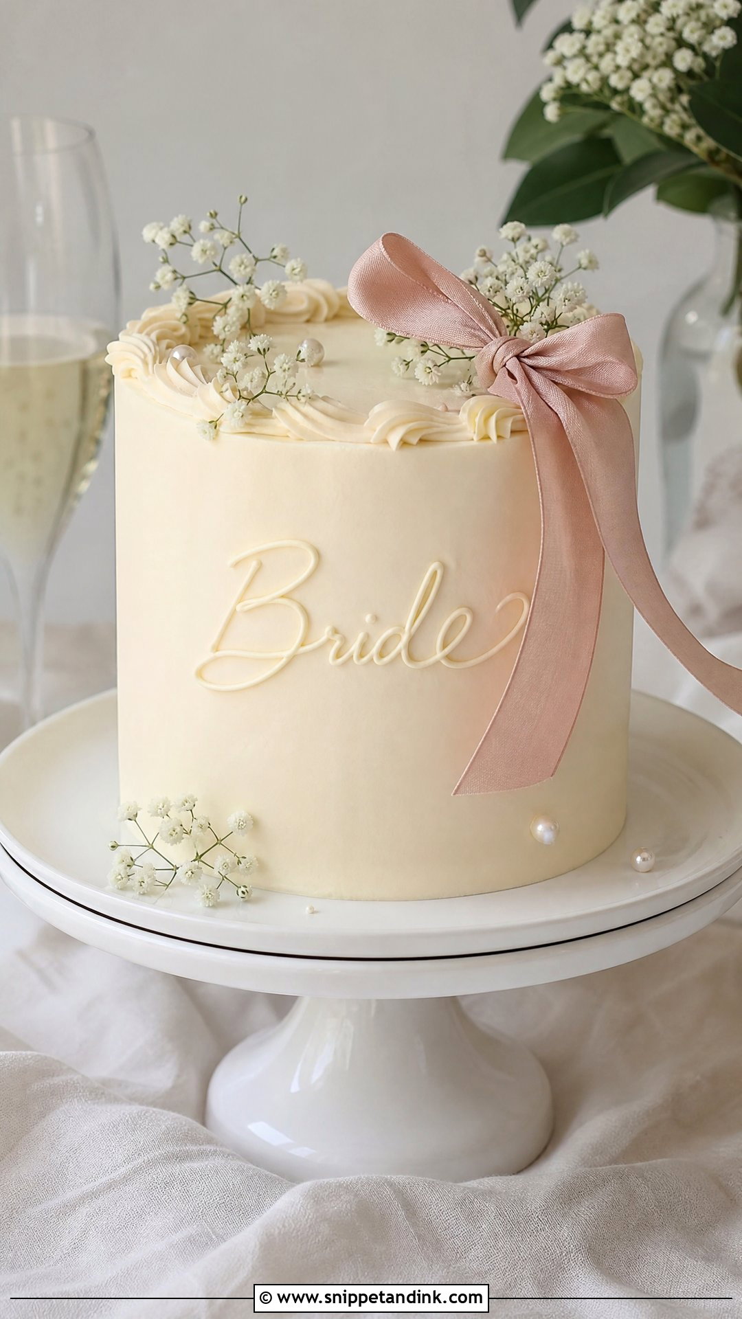 Simple Bachelorette Cake - Snippet and Ink - 25 Bachelorette Cake Ideas for Wedding