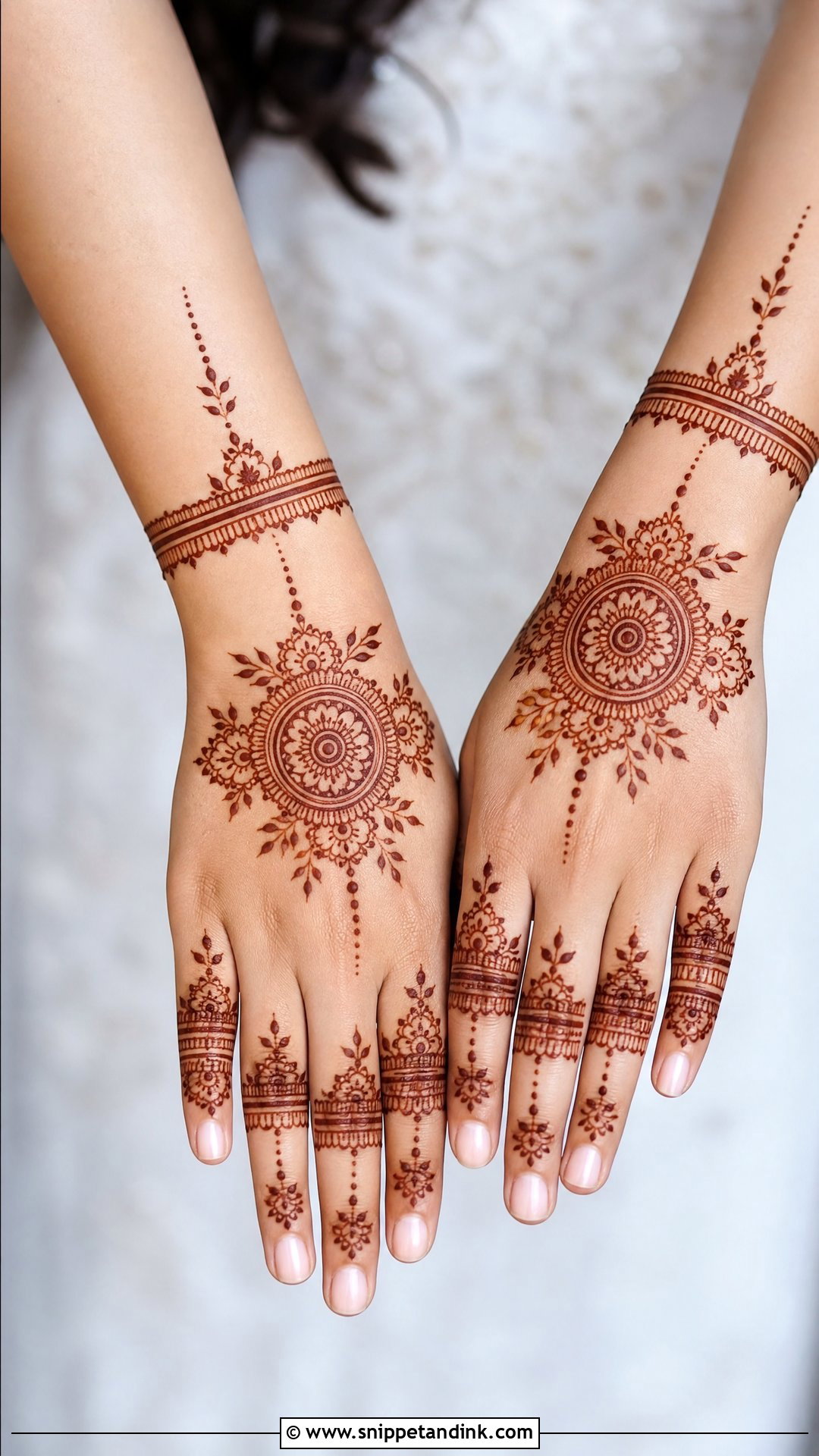 Simple Back Bridal Mehndi Design - Snippet and Ink - 25 Back Bridal Mehndi Designs