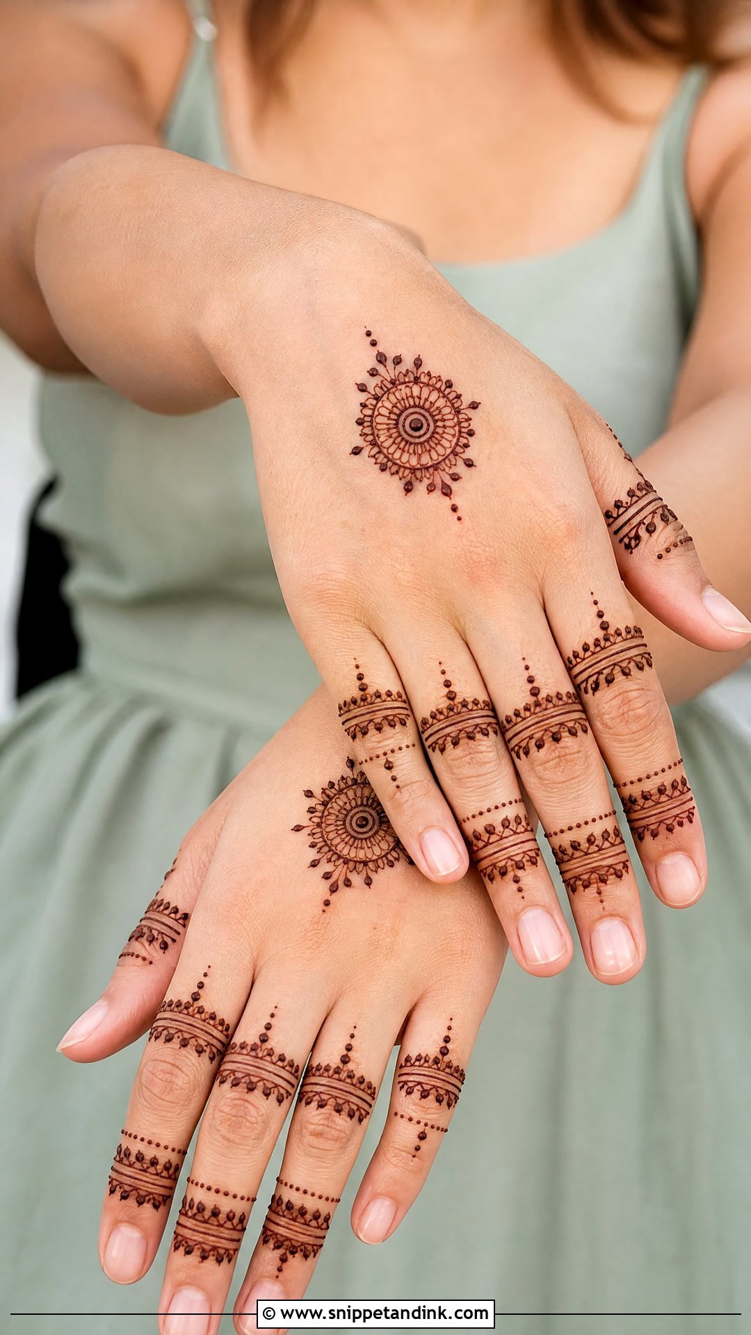 Simple Back Finger Mehndi Design - Snippet and Ink - 35 Very Simple Mehndi Designs