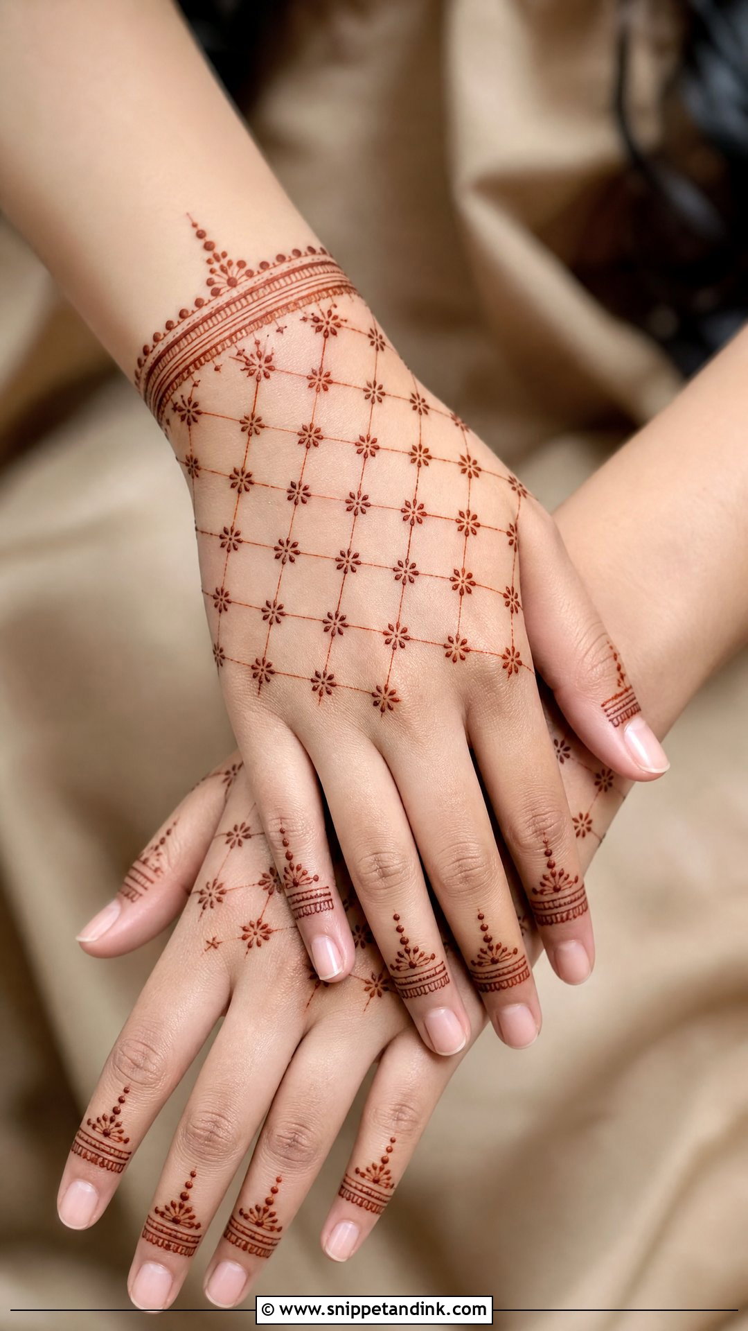Simple Back Hand Check Mehndi Design - Snippet and Ink - 30 Back Hand Check Mehndi Design Ideas