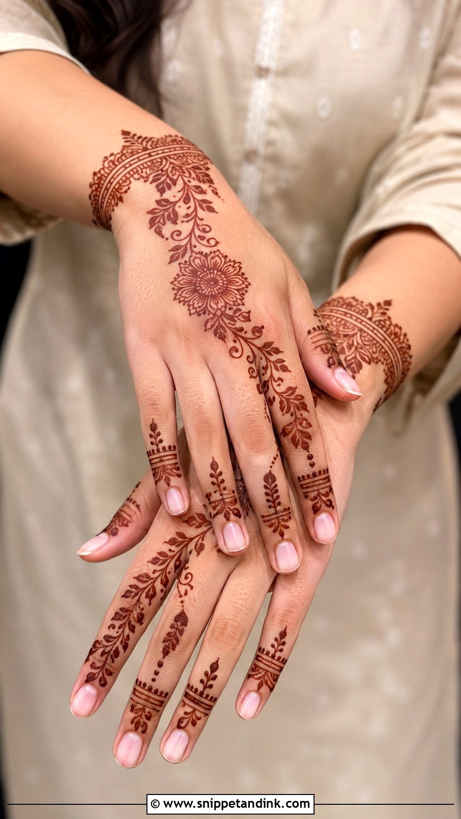 Simple Back Hand Eid Mehndi Design - Snippet and Ink - 35 Mehndi Designs for Eid