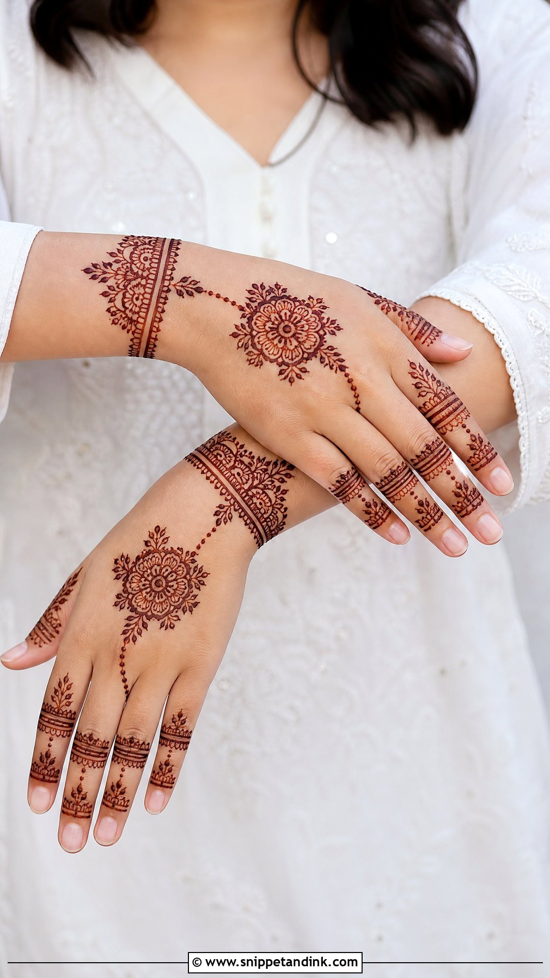 Simple Back Hand Mehndi Design - Snippet and Ink - 20 Simple and Unique Mehndi Design Ideas