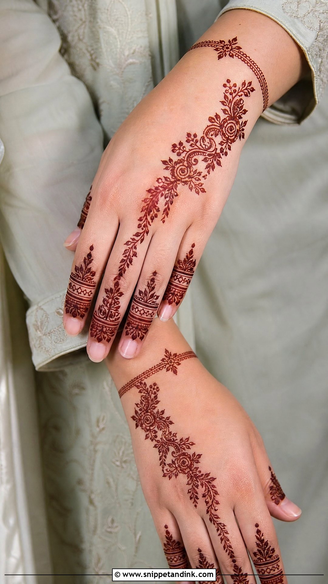 Simple Back Hand Mehndi Design - Snippet and Ink - 35 Mehndi Design Ideas