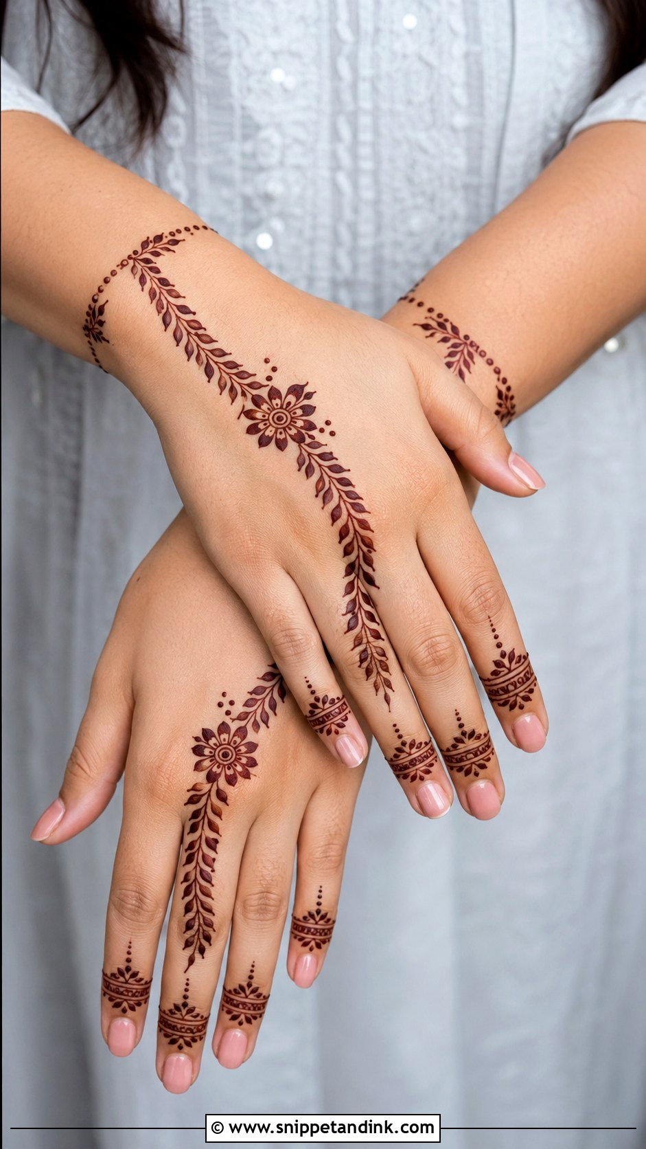 Simple Back Hand Mehndi Design - Snippet and Ink - 35 New Simple Mehndi Designs