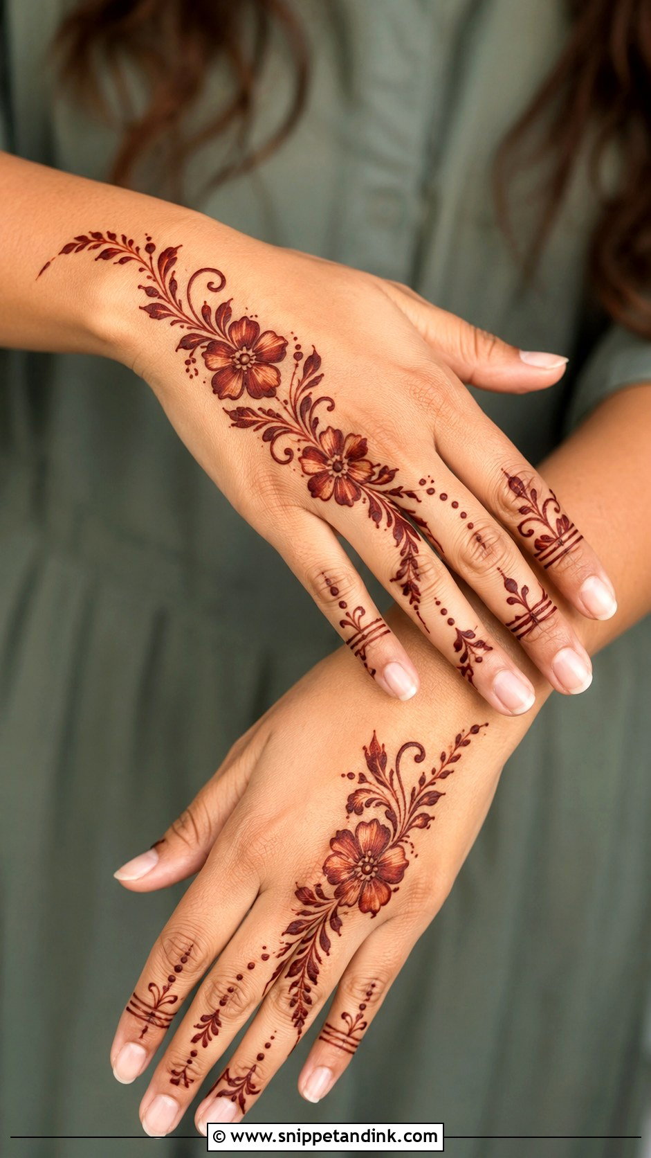 Simple Back Hand Mehndi Design - Snippet and Ink - 35 Simple Mehndi Design Ideas