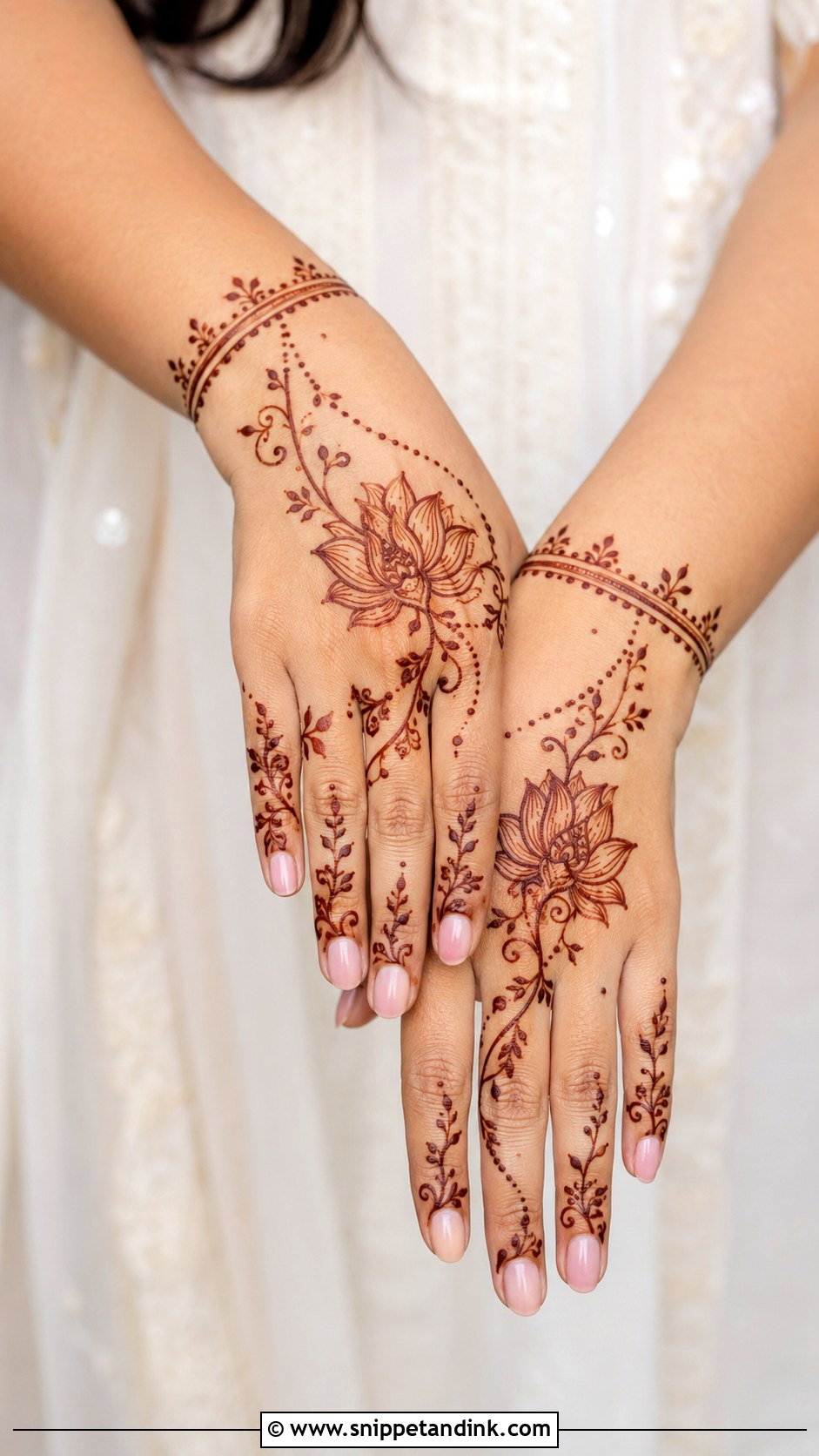 Simple Back Hand Mehndi Design - Snippet and Ink - 35 Trending Mehndi Designs