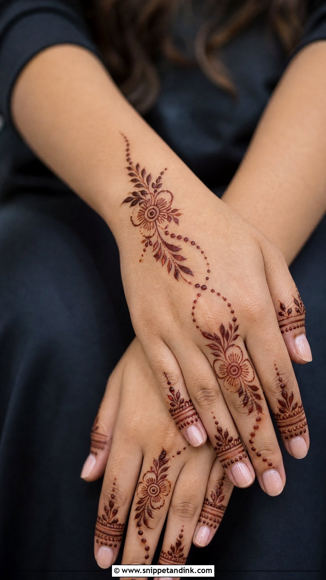 Simple Back Hand Mehndi Design - Snippet and Ink - 35 Very Simple Mehndi Designs