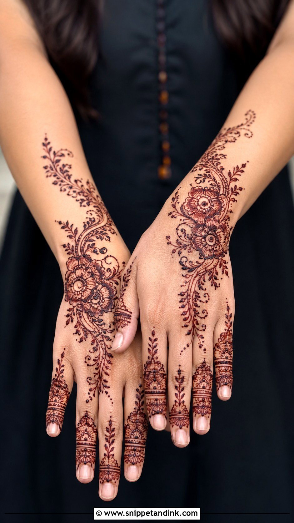Simple Back Hand Mehndi Design - Snippet and Ink - 30 Simple and Easy Mehndi Designs