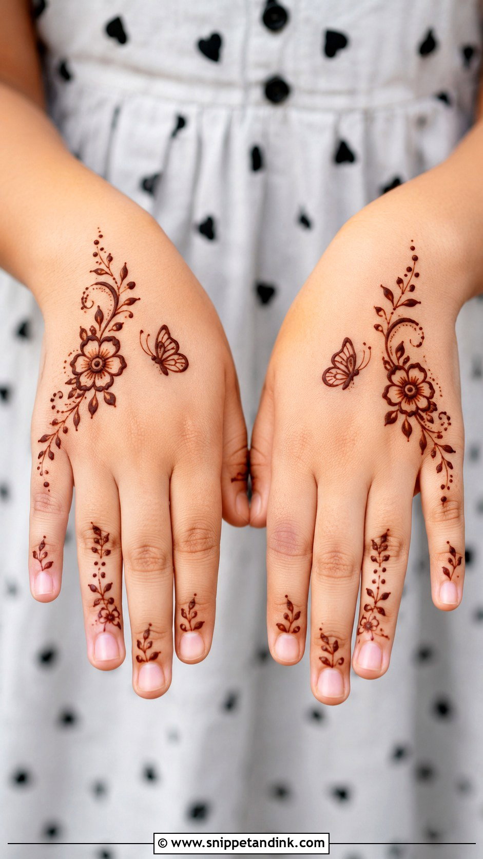Simple Back Hand Mehndi Design For Kids - Snippet and Ink - 35 Simple Back Hand Mehndi Designs