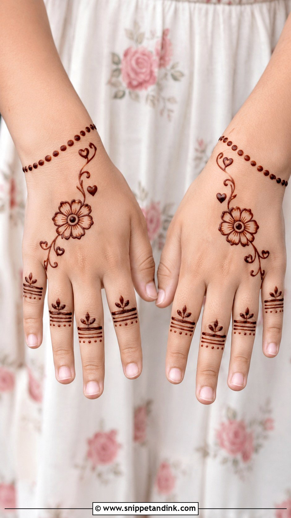Simple Back Hand Mehndi Design For Kids - Snippet and Ink - 35 Simple Unique Back Hand Mehndi Designs