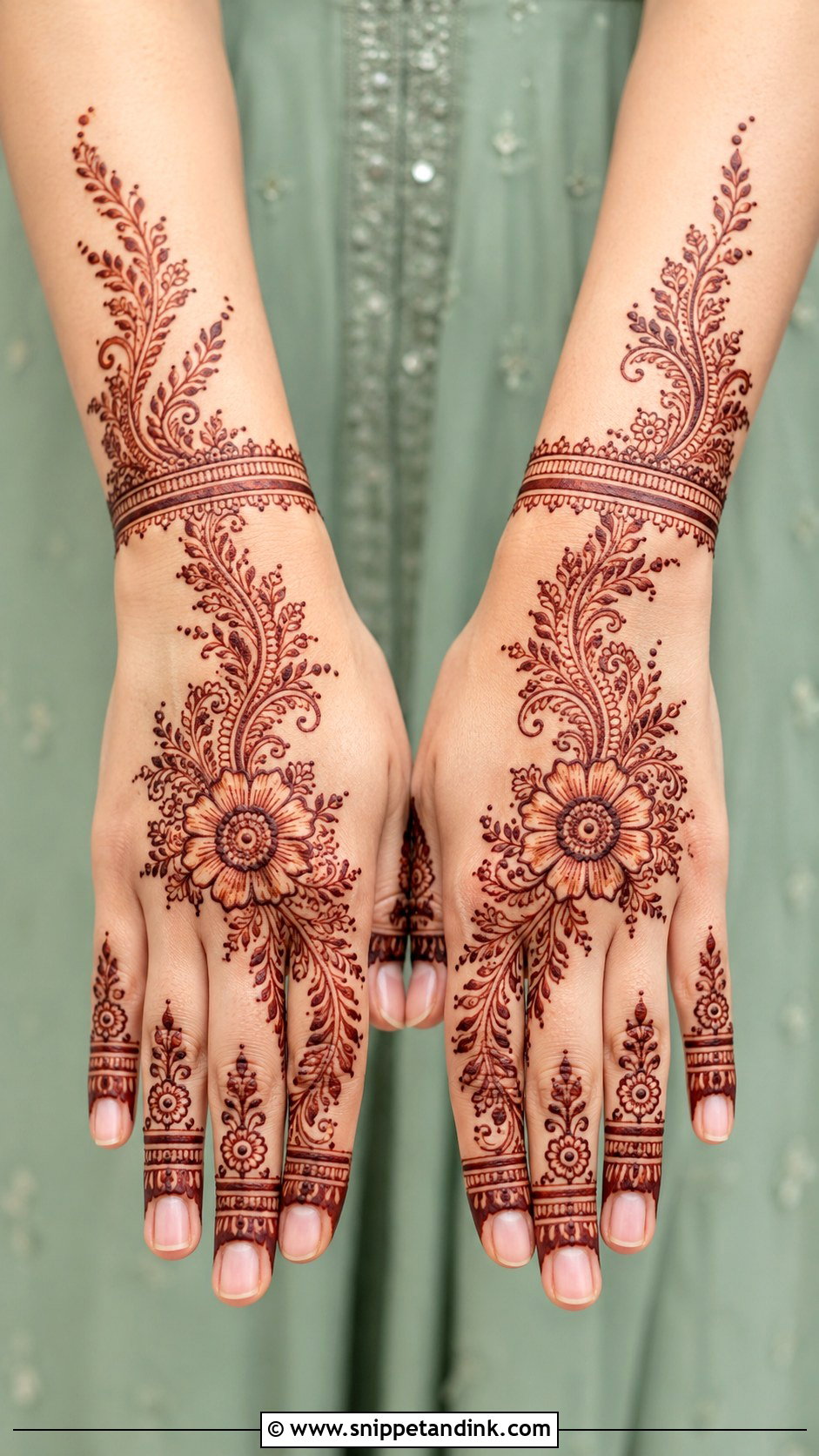 Simple Backhand Mehndi Design For Bridesmaid - Snippet and Ink - 35 Simple Backhand Mehndi Designs