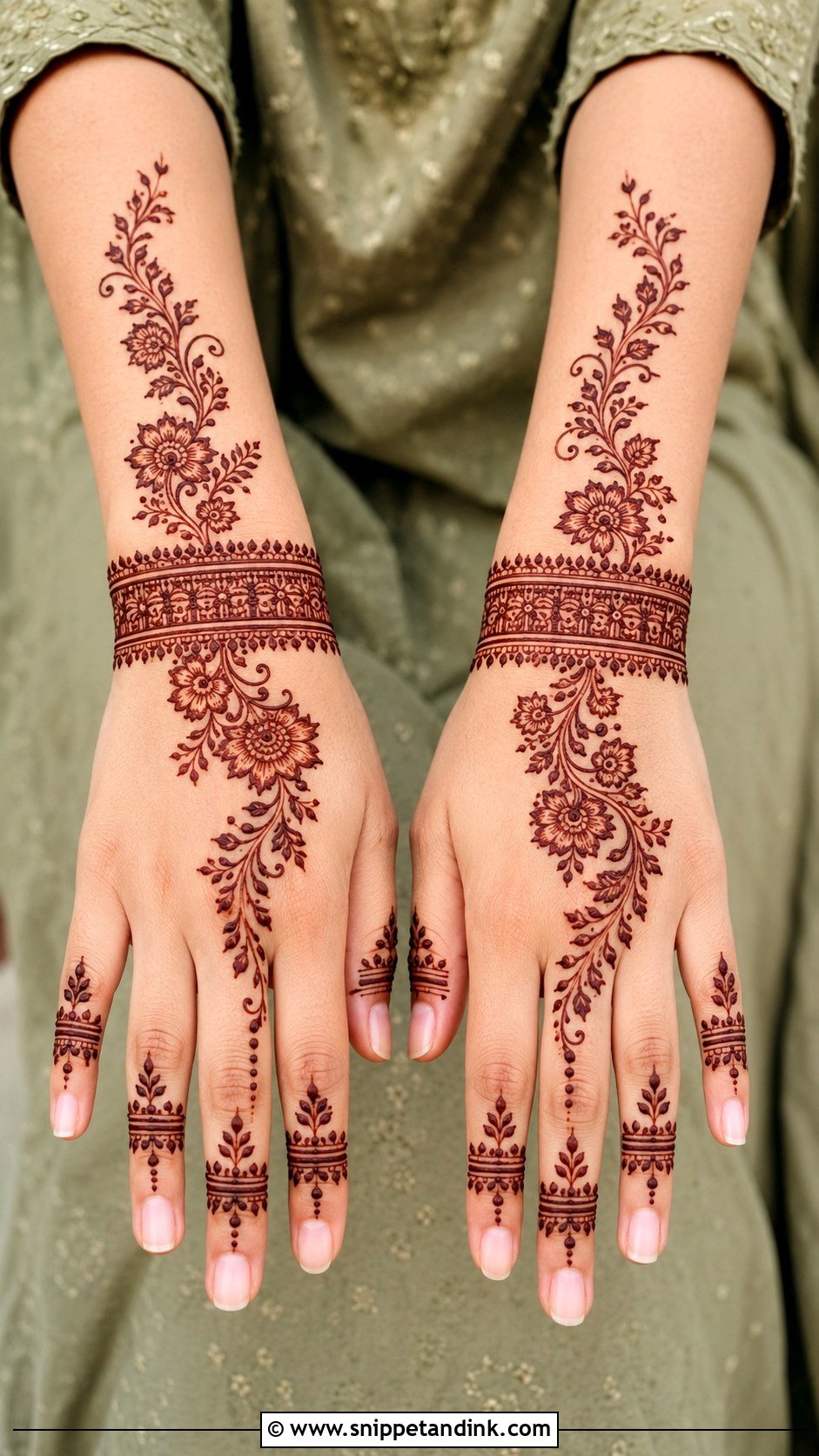 Simple Backhand Mehndi Design For Eid - Snippet and Ink - 35 Simple Backhand Mehndi Designs