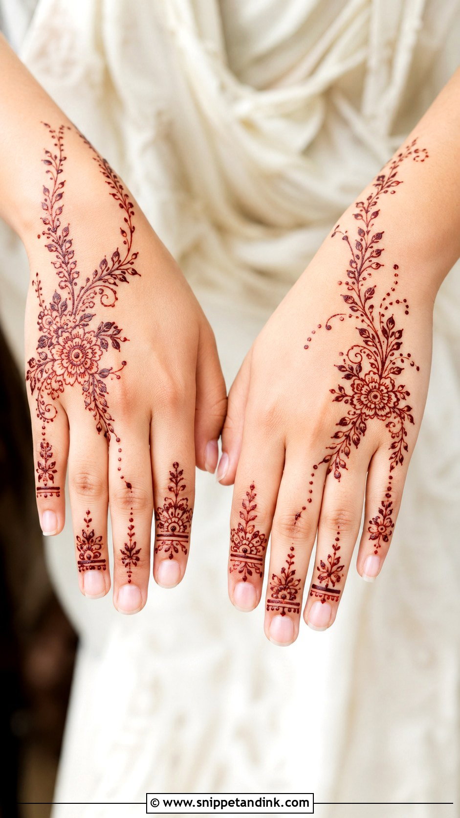 Simple Backhand Mehndi Design For Girls - Snippet and Ink - 35 Simple Backhand Mehndi Designs