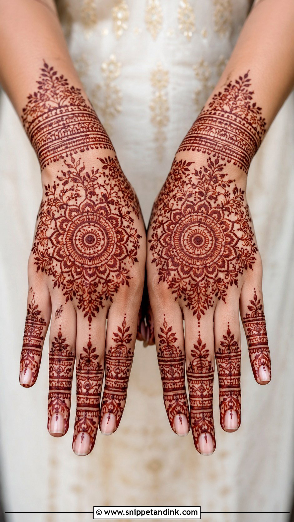 Simple Backhand Mehndi Design With Moroccan Pattern - Snippet and Ink - 35 Simple Backhand Mehndi Designs