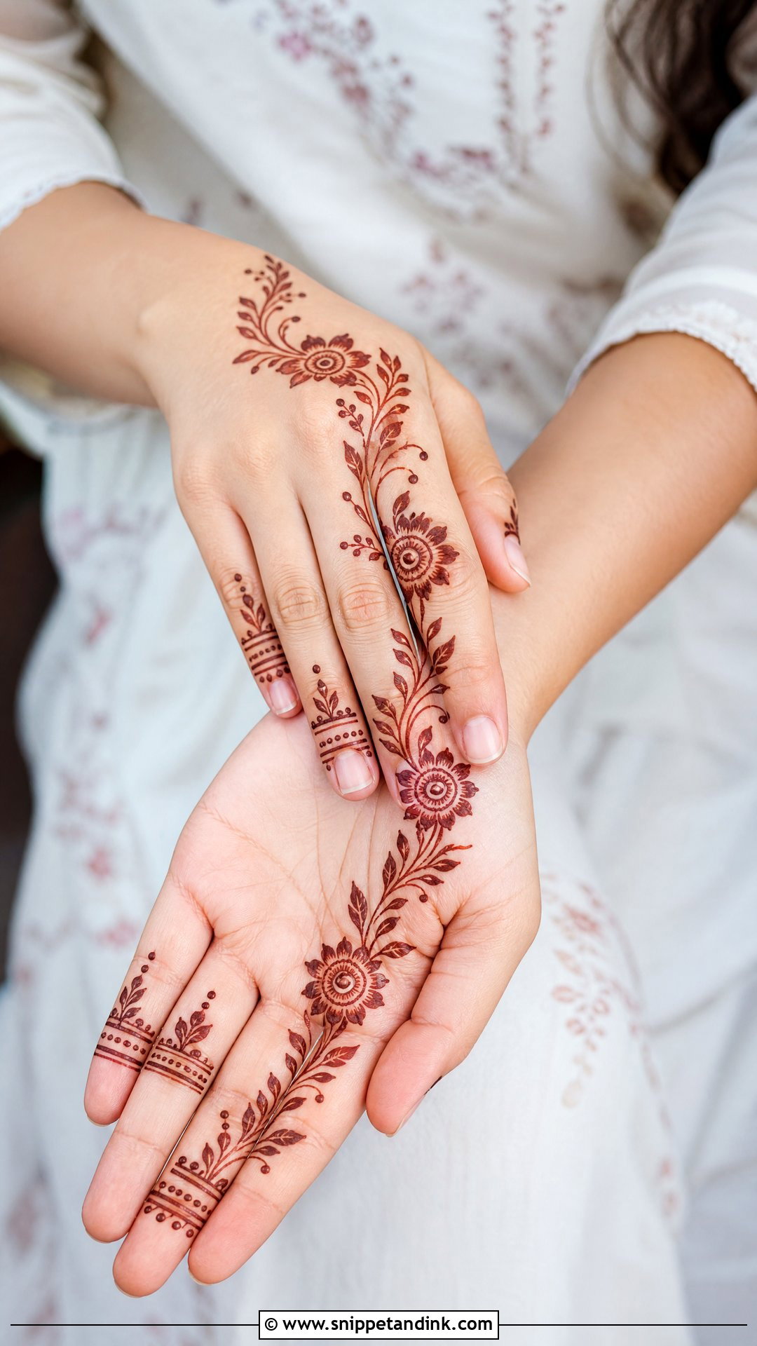 Simple Bail Front Hand Mehndi Design - Snippet and Ink - 25 Bail Front Hand Mehndi Design Ideas