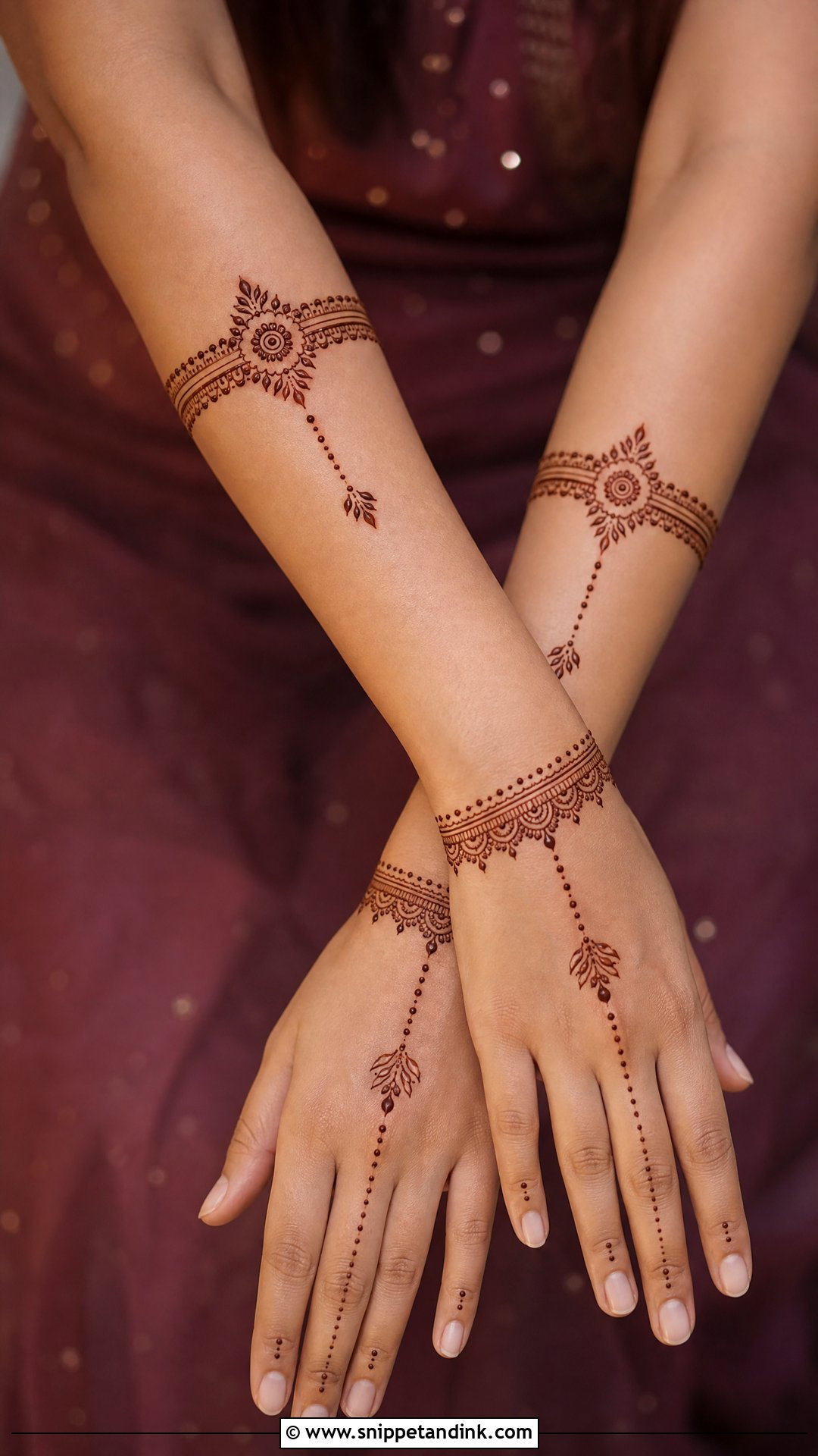 Simple Bajuband Mehndi Design - Snippet and Ink - 20 Bajuband Mehndi Design Ideas