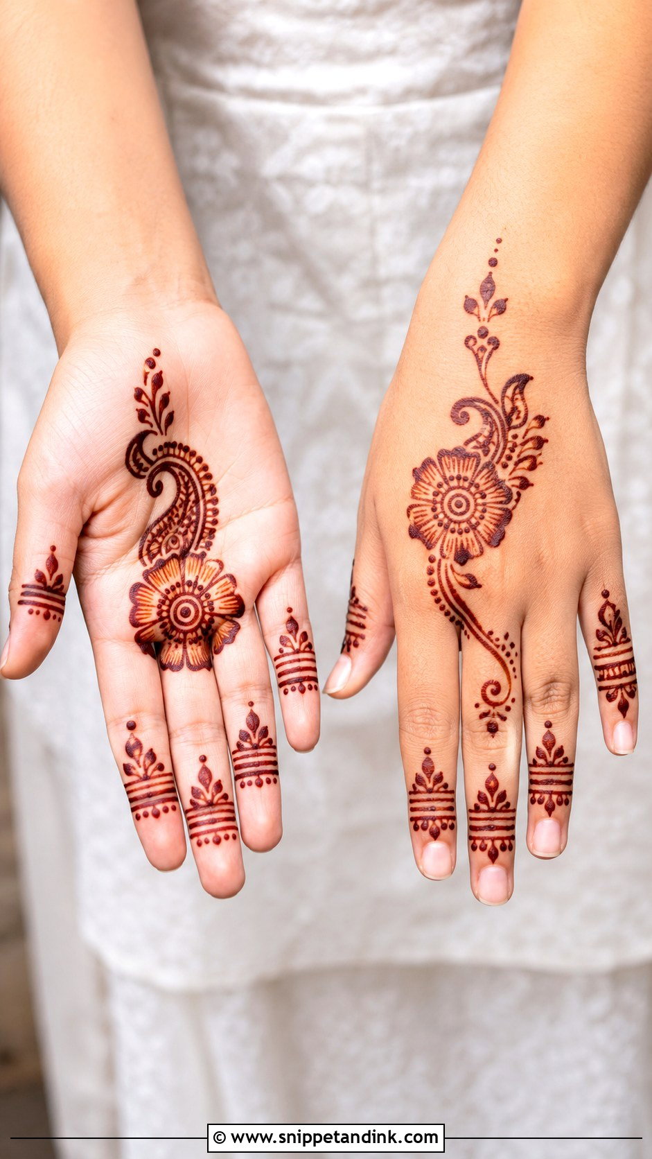 Simple Beginner Mehndi Design - Snippet and Ink - 35 Simple Aesthetic Mehndi Designs