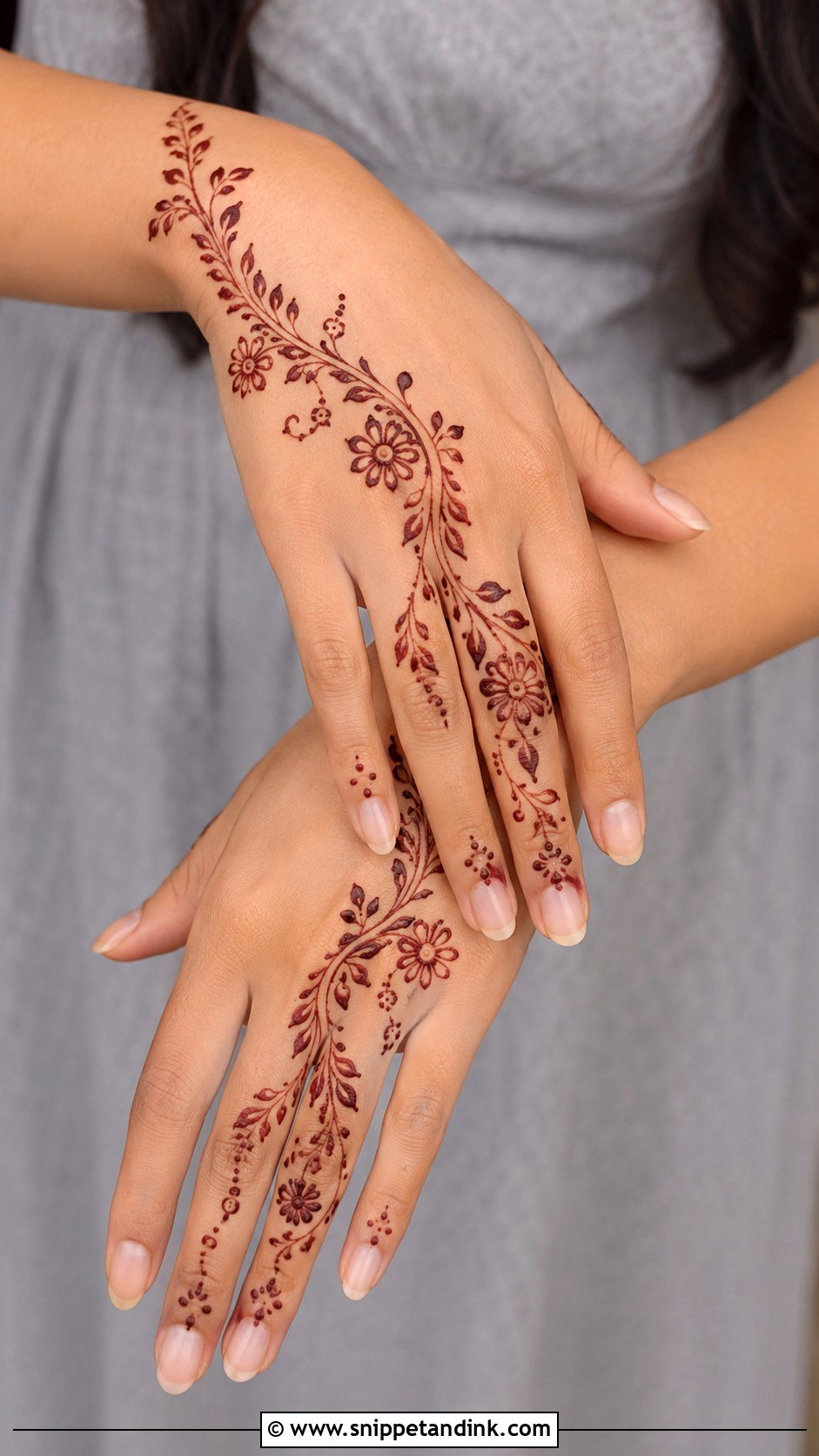 Simple Bel Mehndi Design - Snippet and Ink - 35 Simplest Mehndi Designs