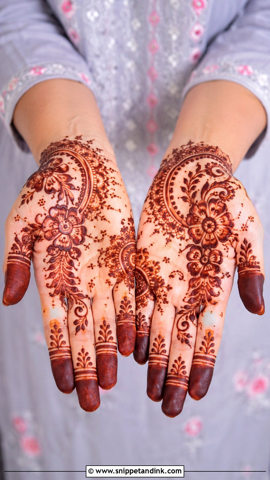 Simple Bharwa Mehndi Design - Snippet and Ink - 30 Bharwa Mehndi Designs