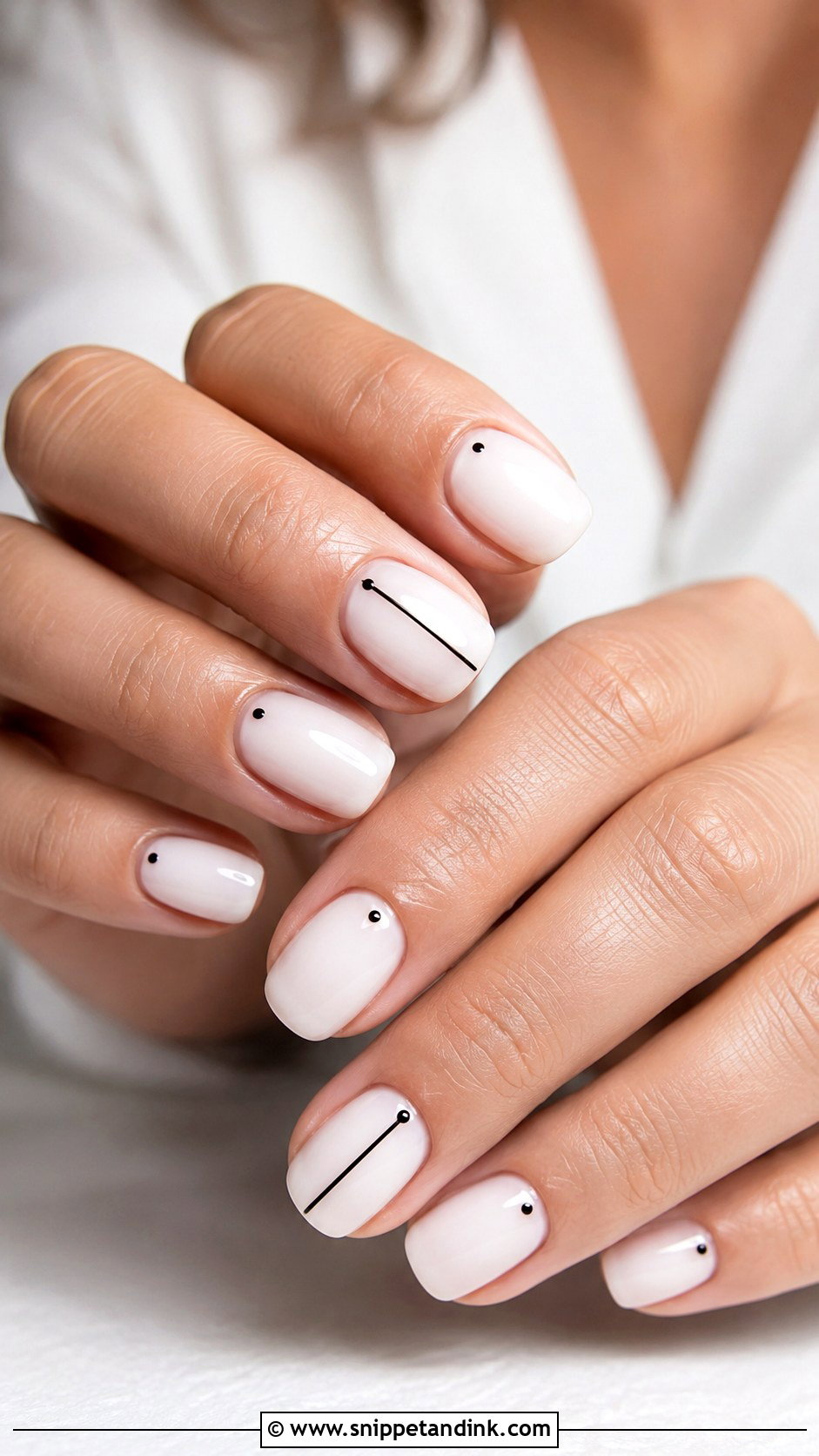 Simple Black And White Wedding Nails - Snippet and Ink - 20 Black and White Wedding Nails