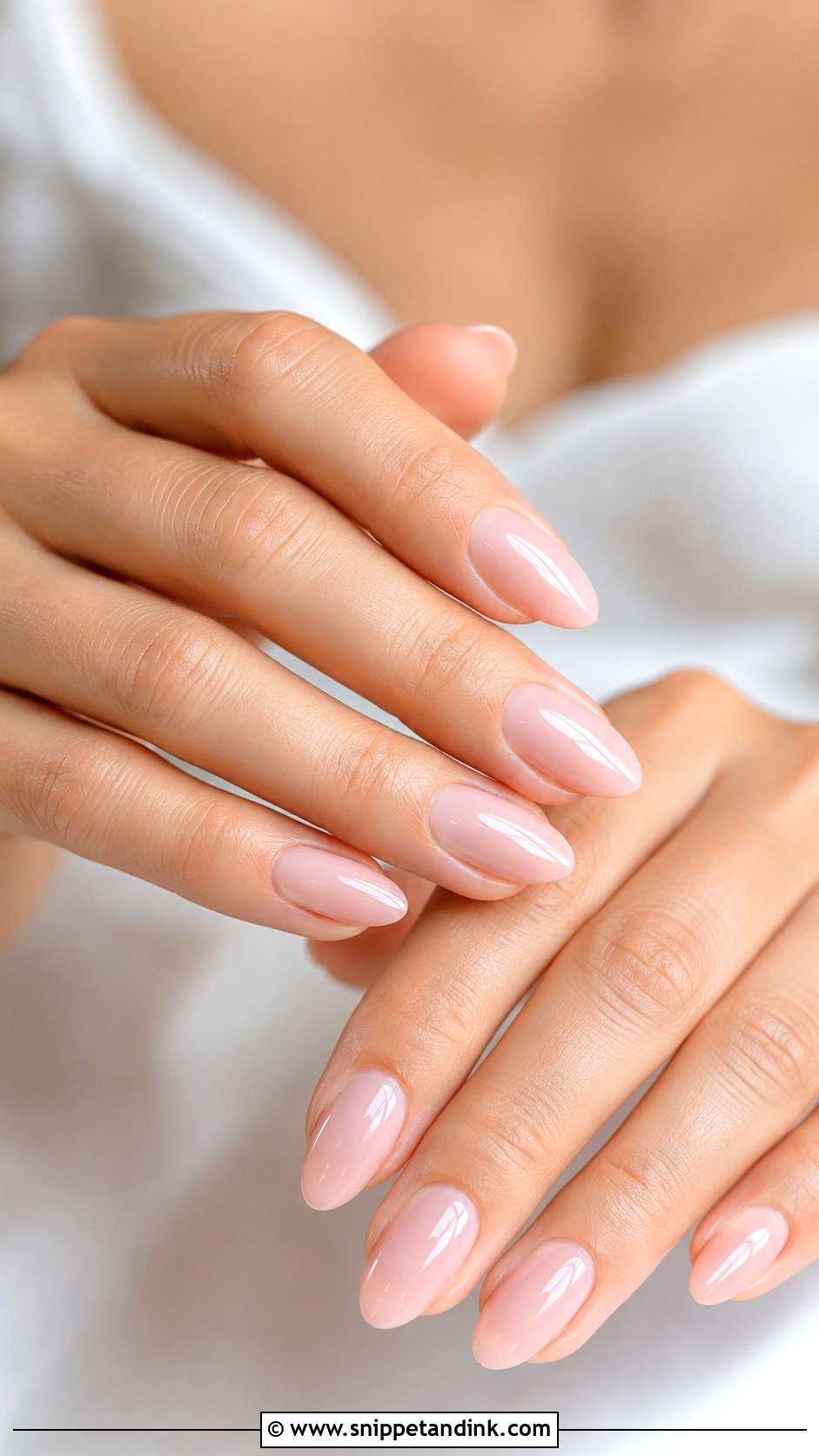Simple Blush Wedding Nails - Snippet and Ink - 30 Simple Wedding Nails