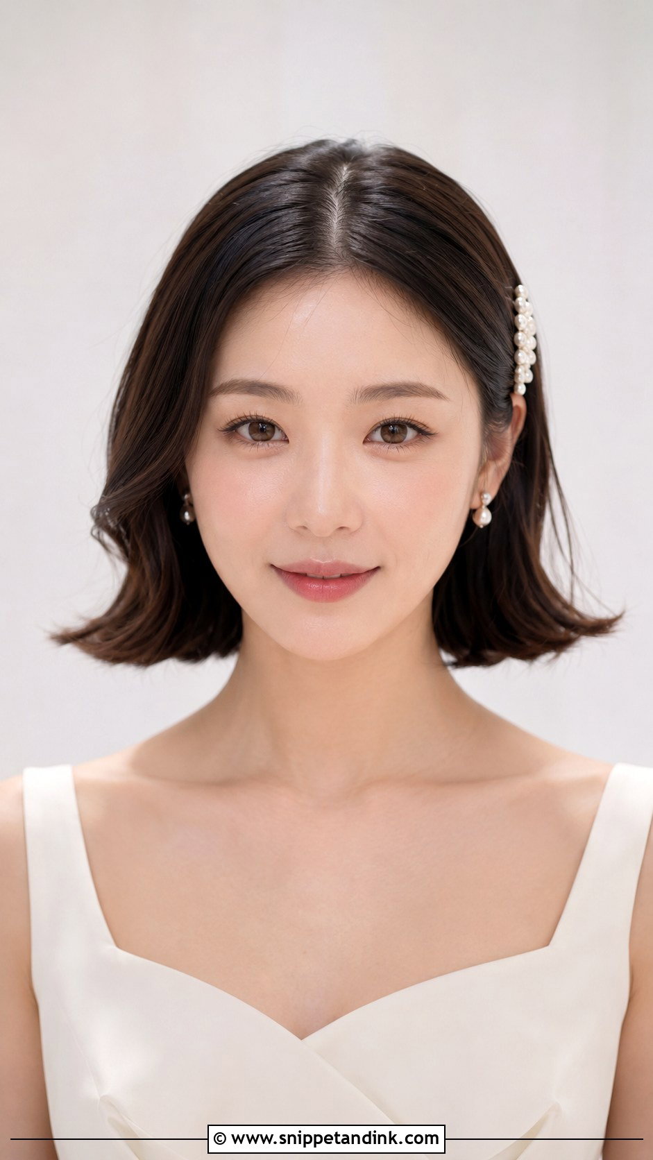 Simple Bob Bridal Hairstyle For Medium Hair - Snippet and Ink - 15 Simple Bridal Hairstyles for Medium Hair