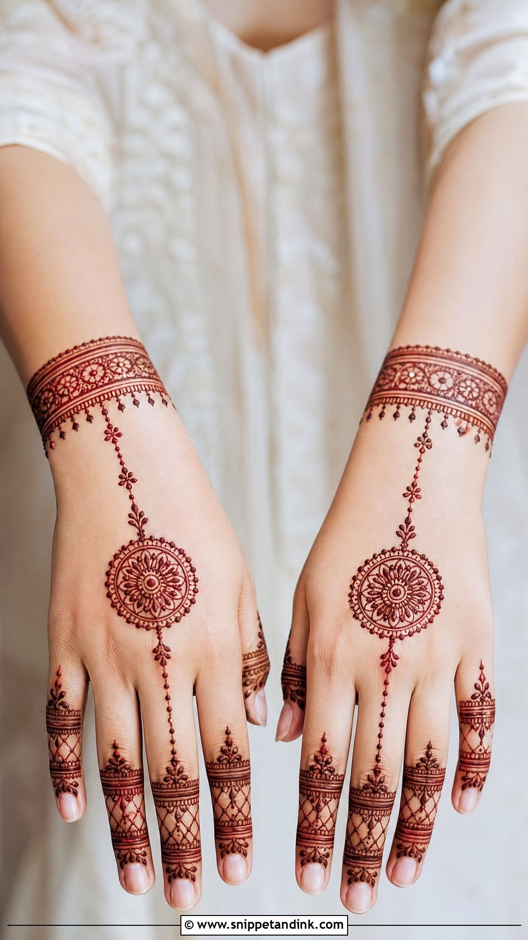 Simple Bracelet Bridal Mehndi Design - Snippet and Ink - 20 Simple Easy Bridal Mehndi Designs