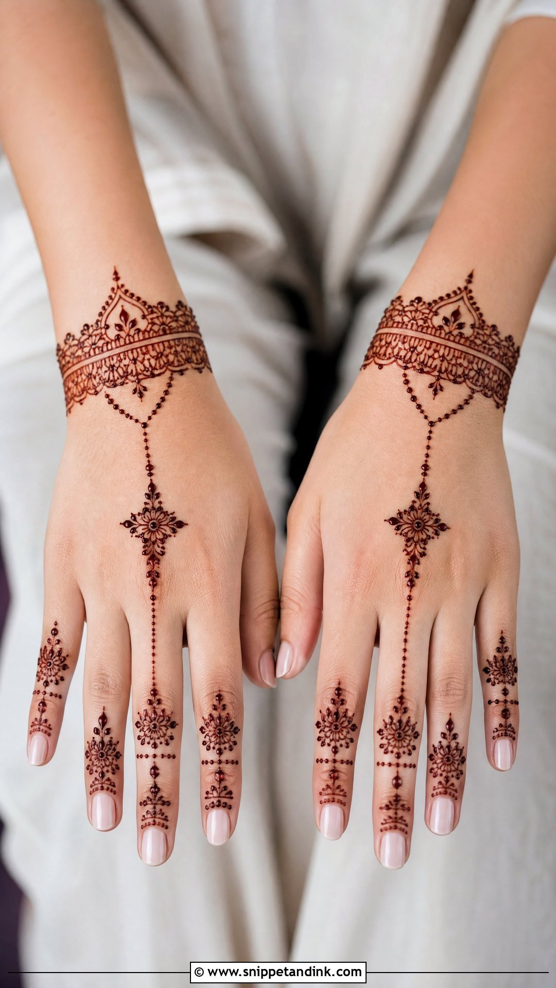 Simple Bracelet Engagement Mehndi Design - Snippet and Ink - 25 Simple Engagement Mehndi Designs