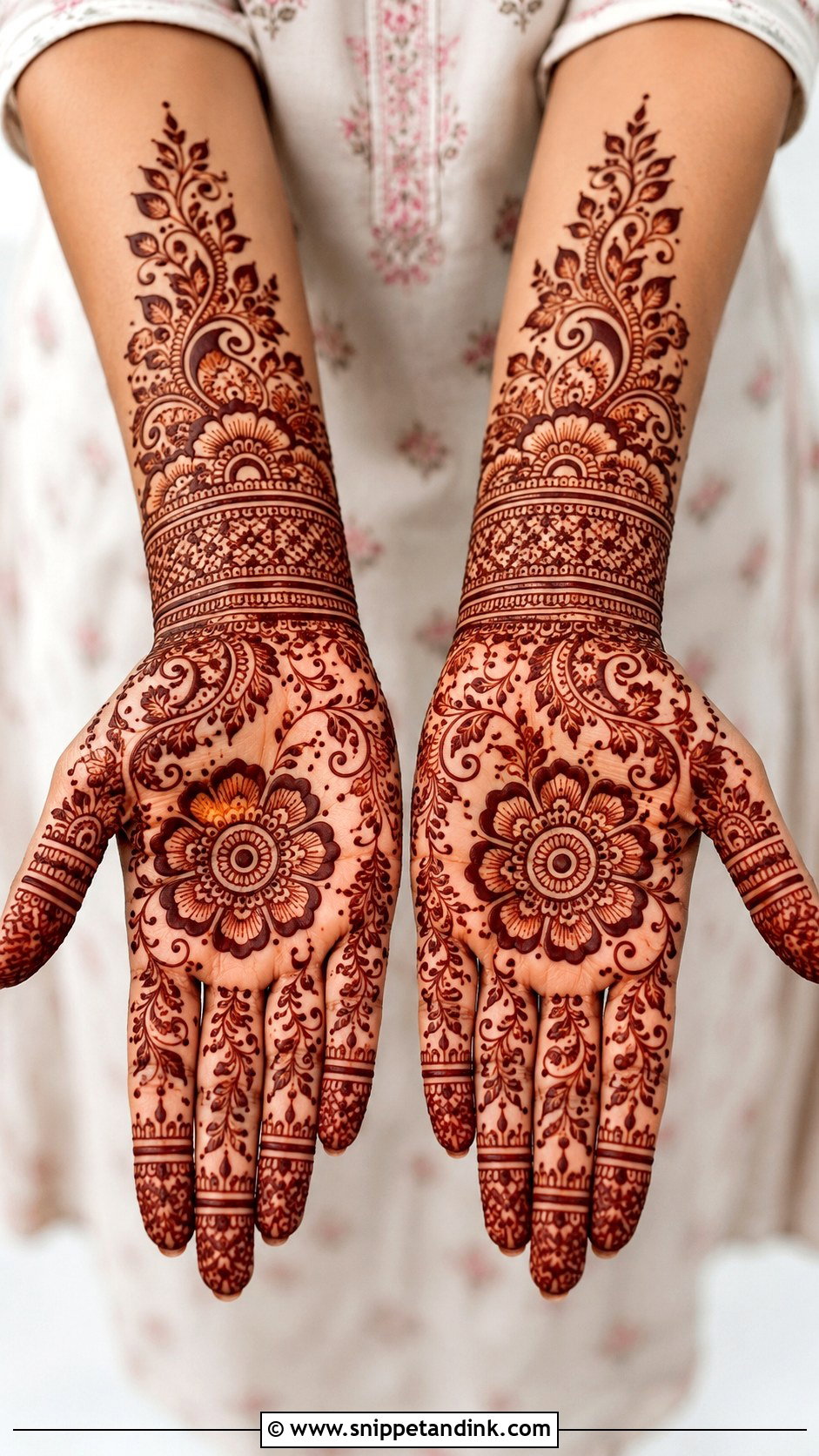 Simple Bracelet Front Palm Mehndi Design - Snippet and Ink - 35 Simple Front Palm Mehndi Designs