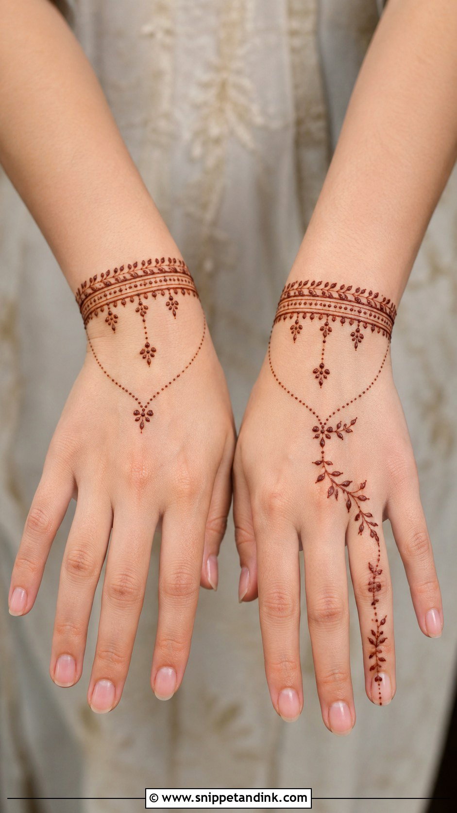 Simple Bracelet Mehndi Design - Snippet and Ink - 35 Simplest Mehndi Designs