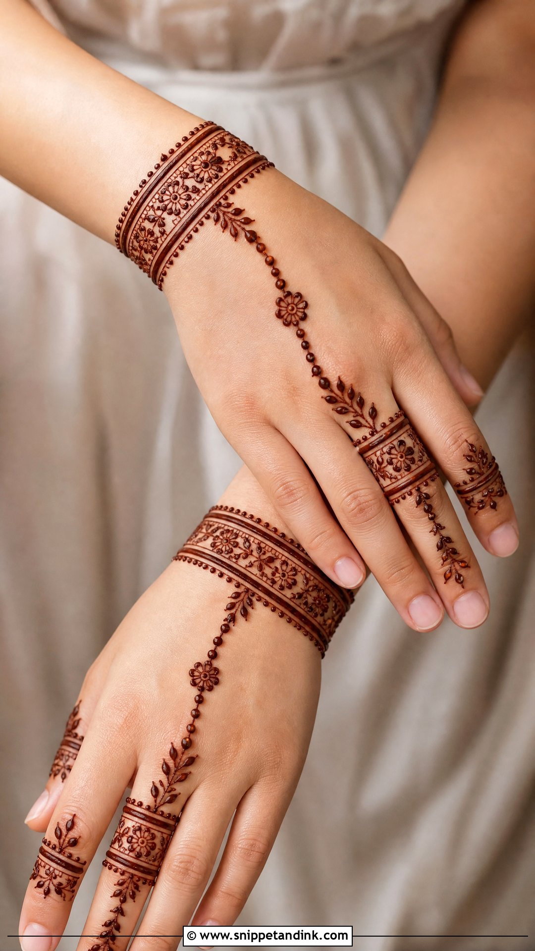 Simple Bracelet Mehndi Design - Snippet and Ink - 30 Simple Beautiful Mehndi Designs