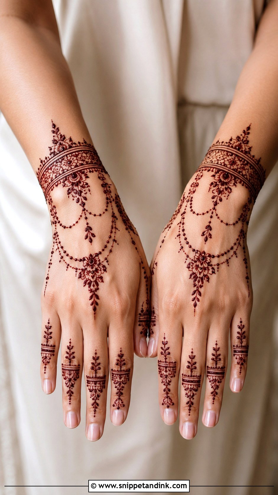 Simple Bracelet Mehndi Design - Snippet and Ink - 35 Simple Aesthetic Mehndi Designs