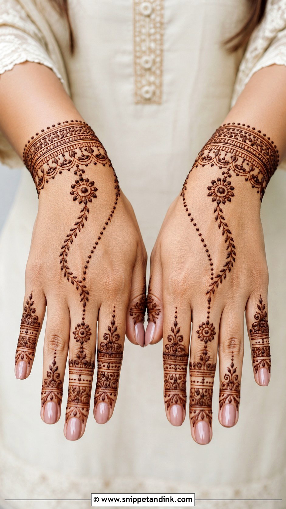 Simple Bracelet Mehndi Design - Snippet and Ink - 35 Simple Easy Mehndi Designs