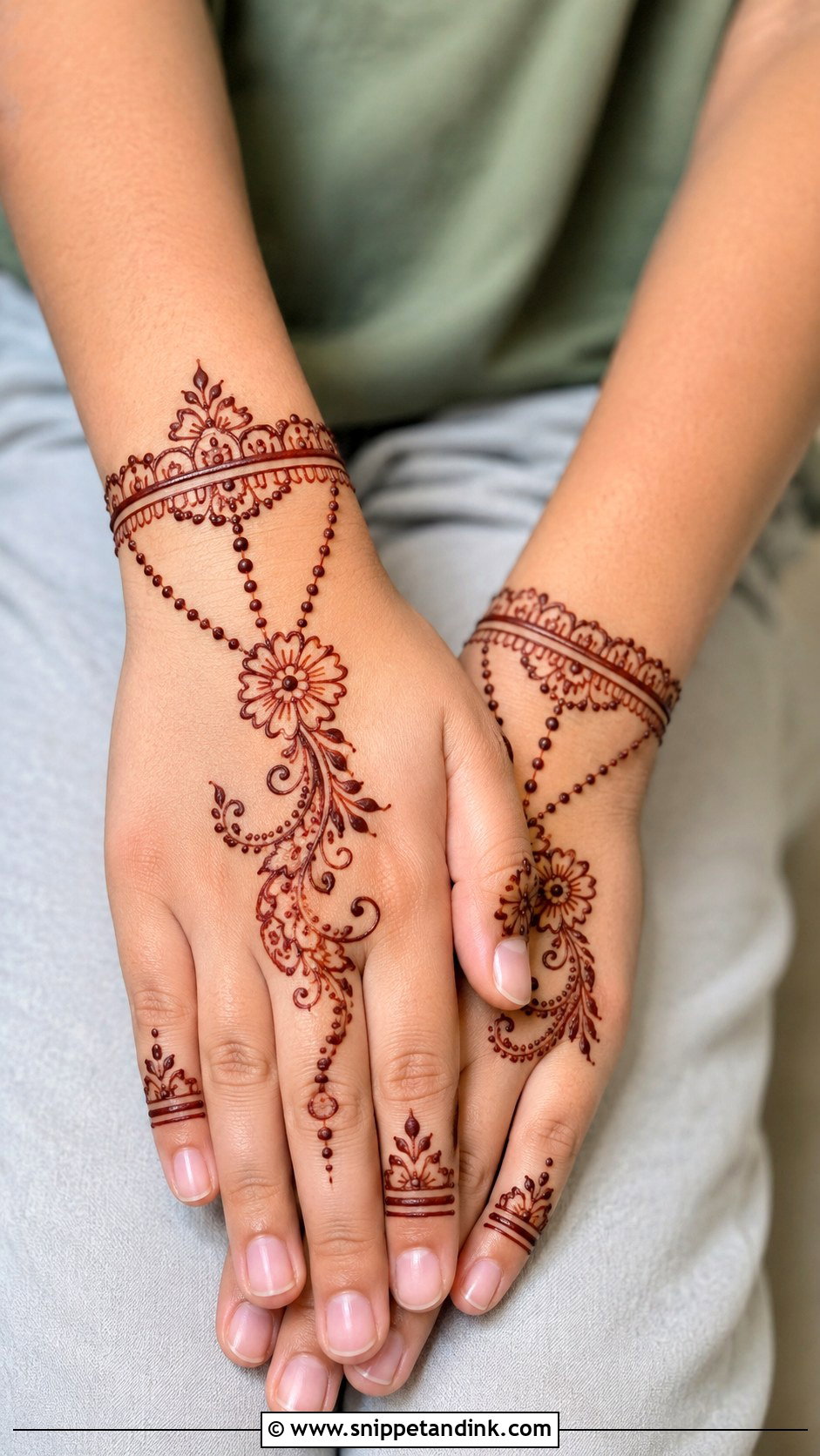 Simple Bracelet Mehndi Design For Kids - Snippet and Ink - 30 Very Simple Mehndi Designs for Kids