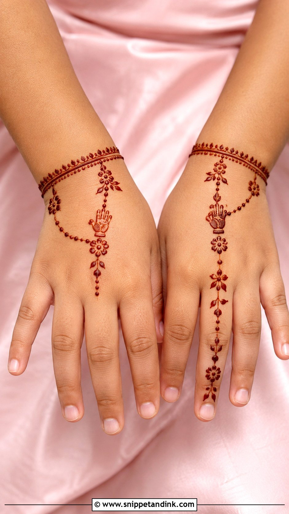 Simple Bracelet Mehndi Design for Kids - Snippet and Ink - 30 Very Easy Mehndi Designs for Kids