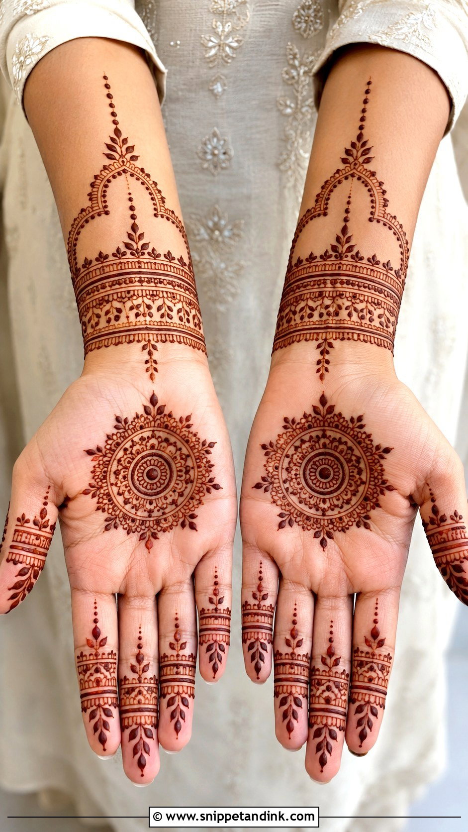 Simple Bracelet Palm Mehndi Design - Snippet and Ink - 35 Simple Easy Palm Mehndi Design Ideas