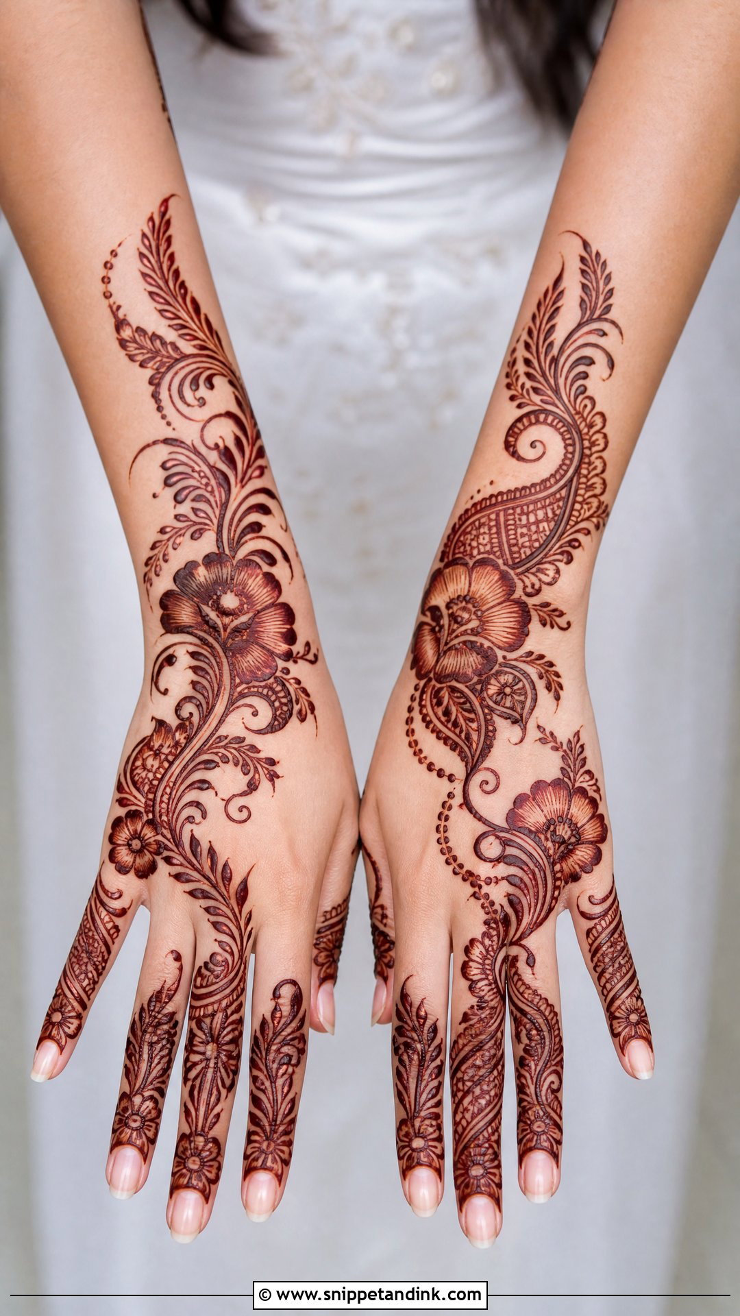 Simple Bridal Arabic Mehndi - Snippet and Ink - 20 Simple Bridal Hand Mandhi Mehndi Design Ideas