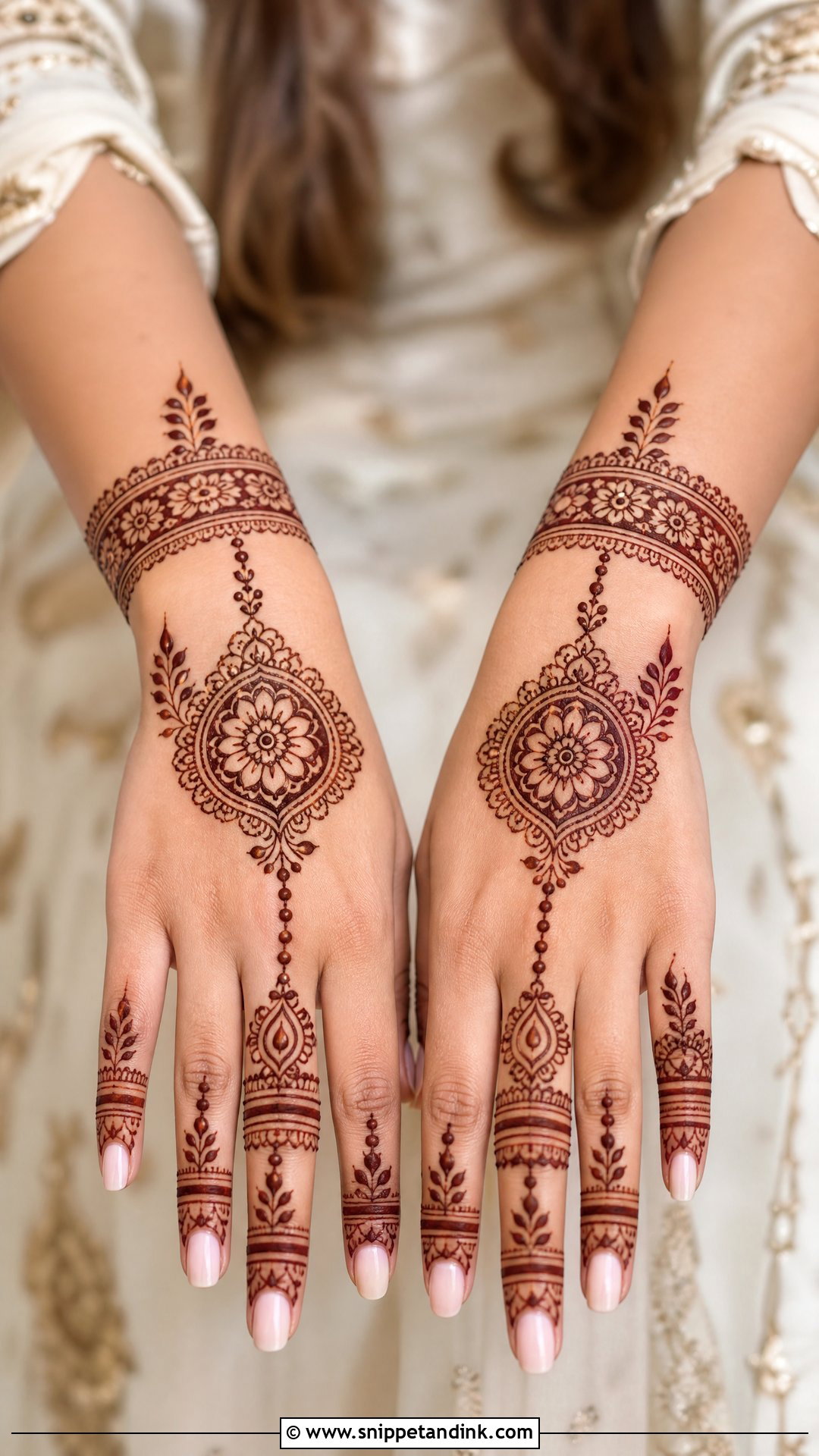 Simple Bridal Bracelet Mehndi - Snippet and Ink - 20 Simple Bridal Hand Mandhi Mehndi Design Ideas