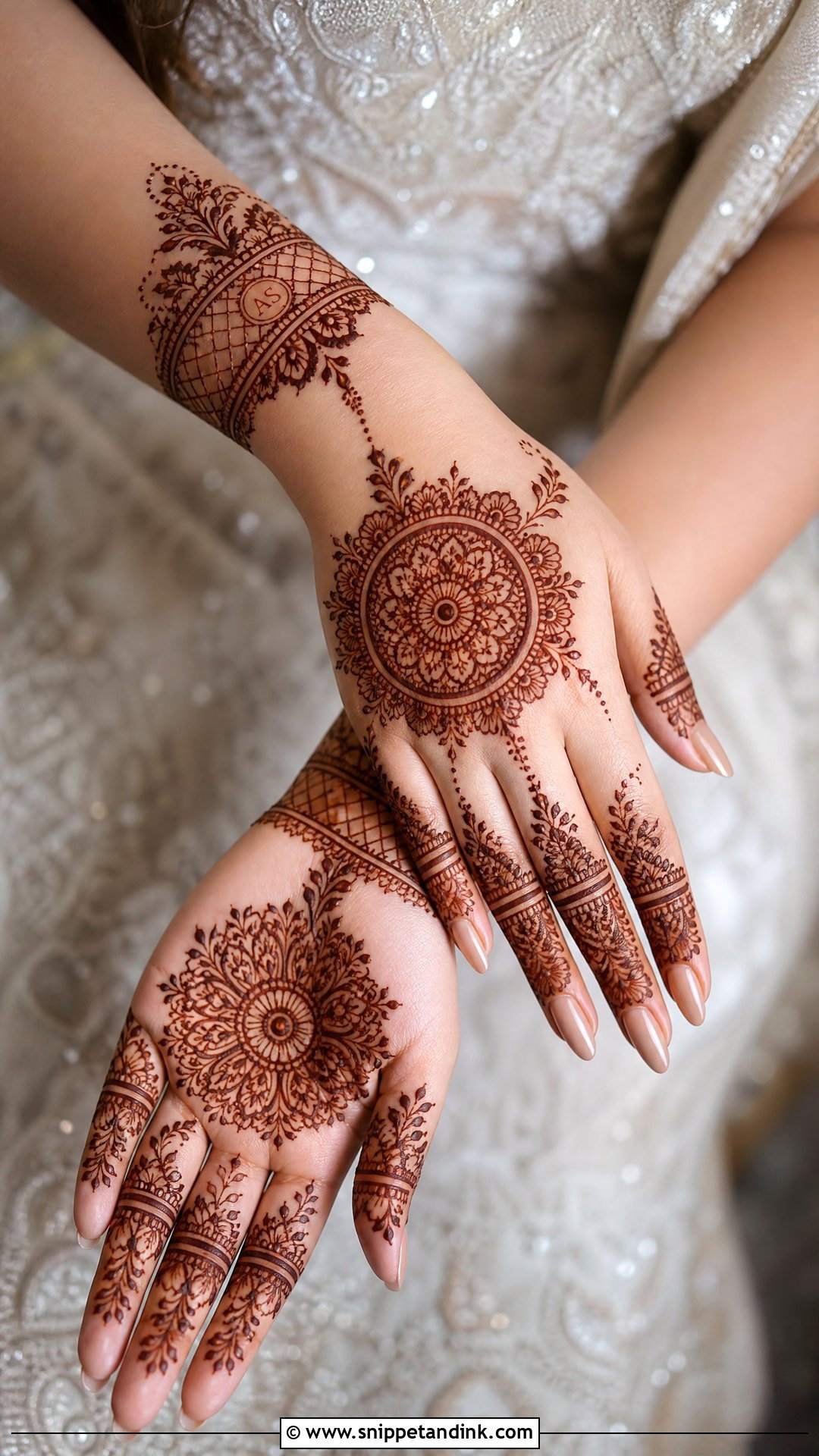 Simple Bridal Engagement Mehndi - Snippet and Ink - 20 Simple Engagement Mehndi Ideas