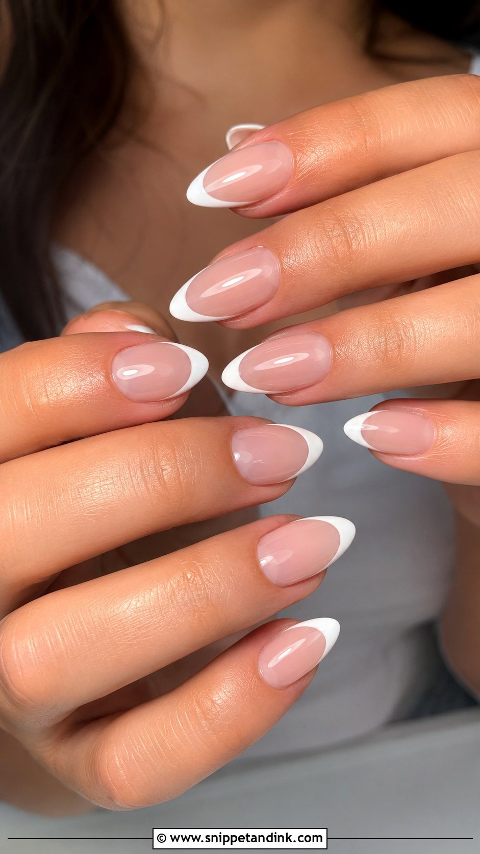 Simple Bridal French Tip Nails - Snippet and Ink - 30 Simple Bridal Nails