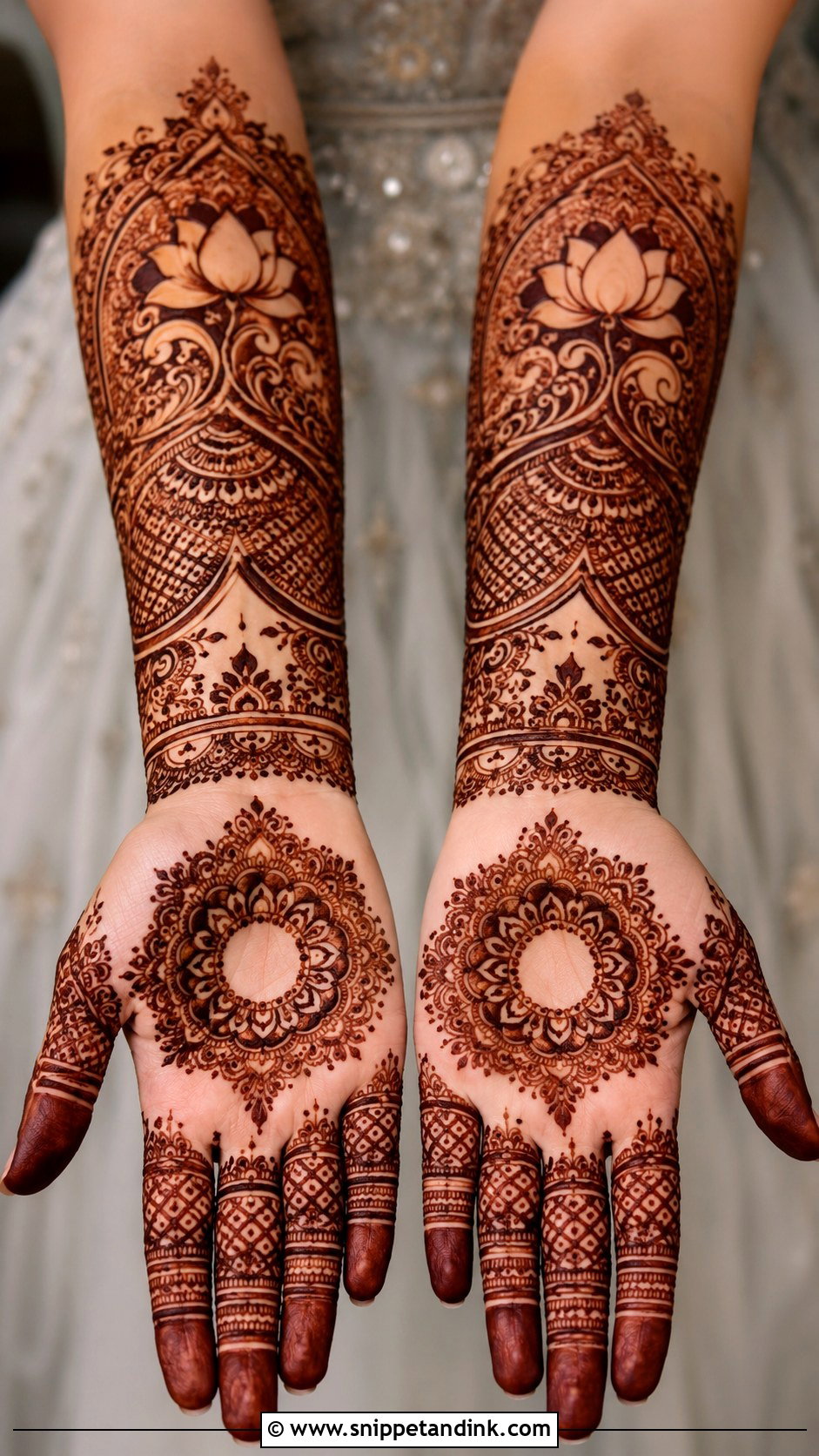 Simple Bridal Front Hand Mehndi Design - Snippet and Ink - 35 Simple Front Hand Mehndi Designs
